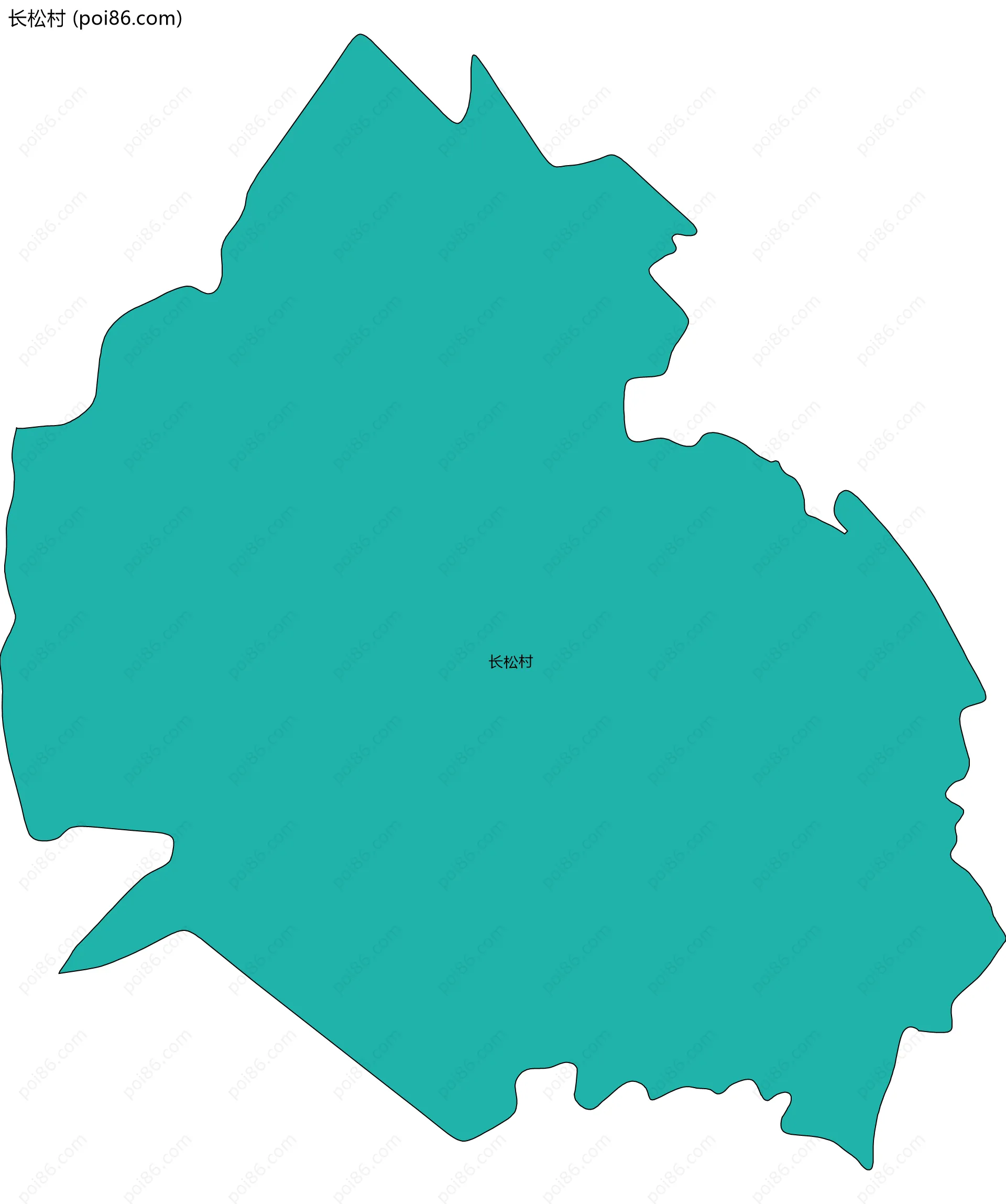 长松村边界地图