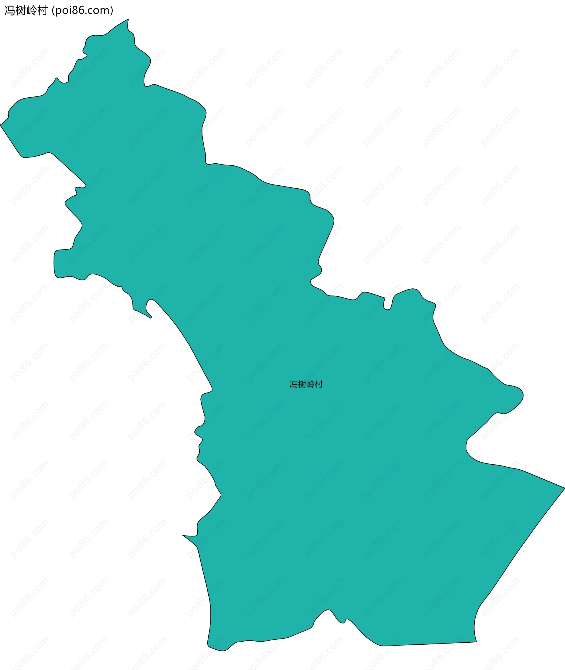 冯树岭村边界地图