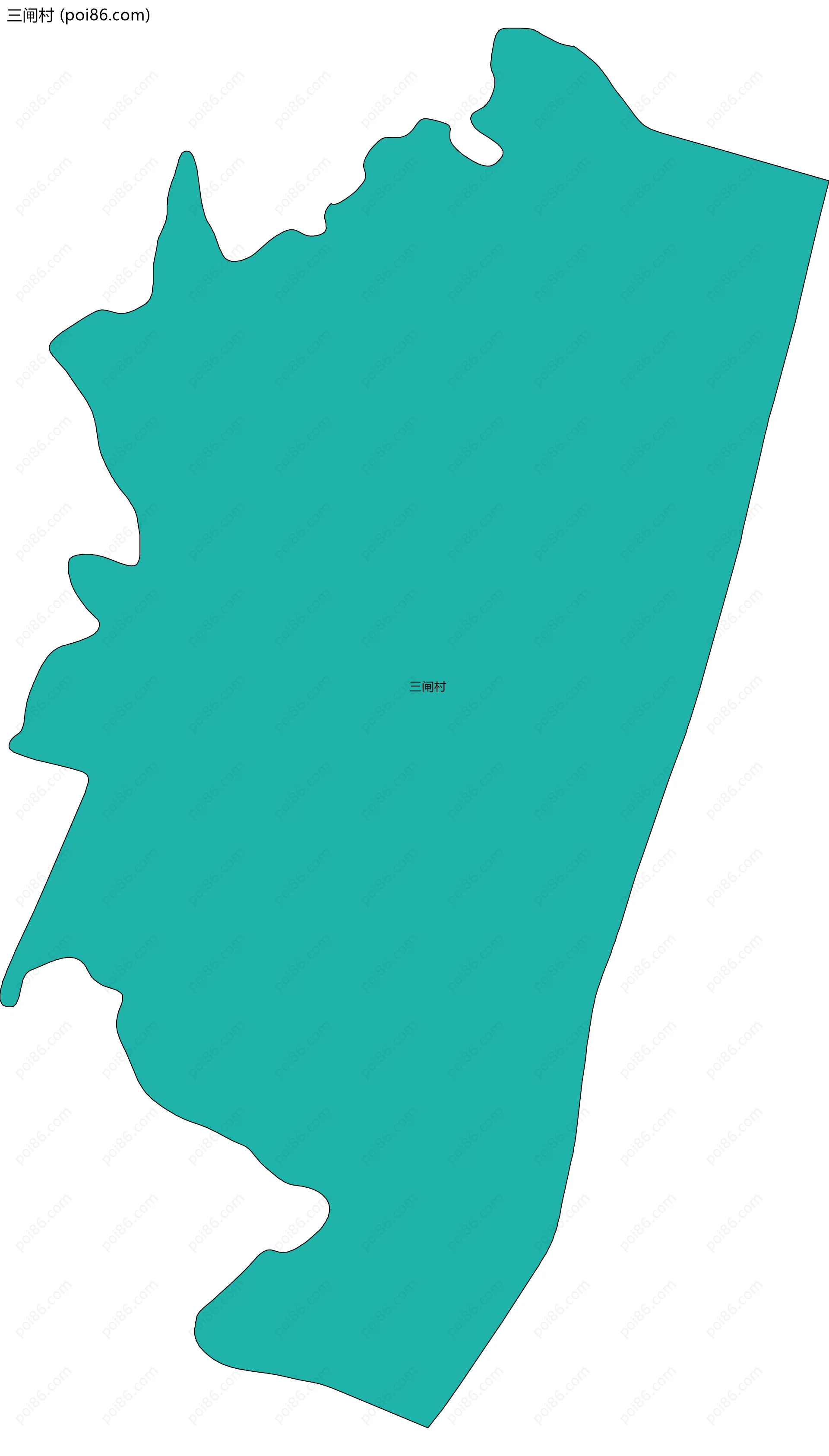 三闸村边界地图