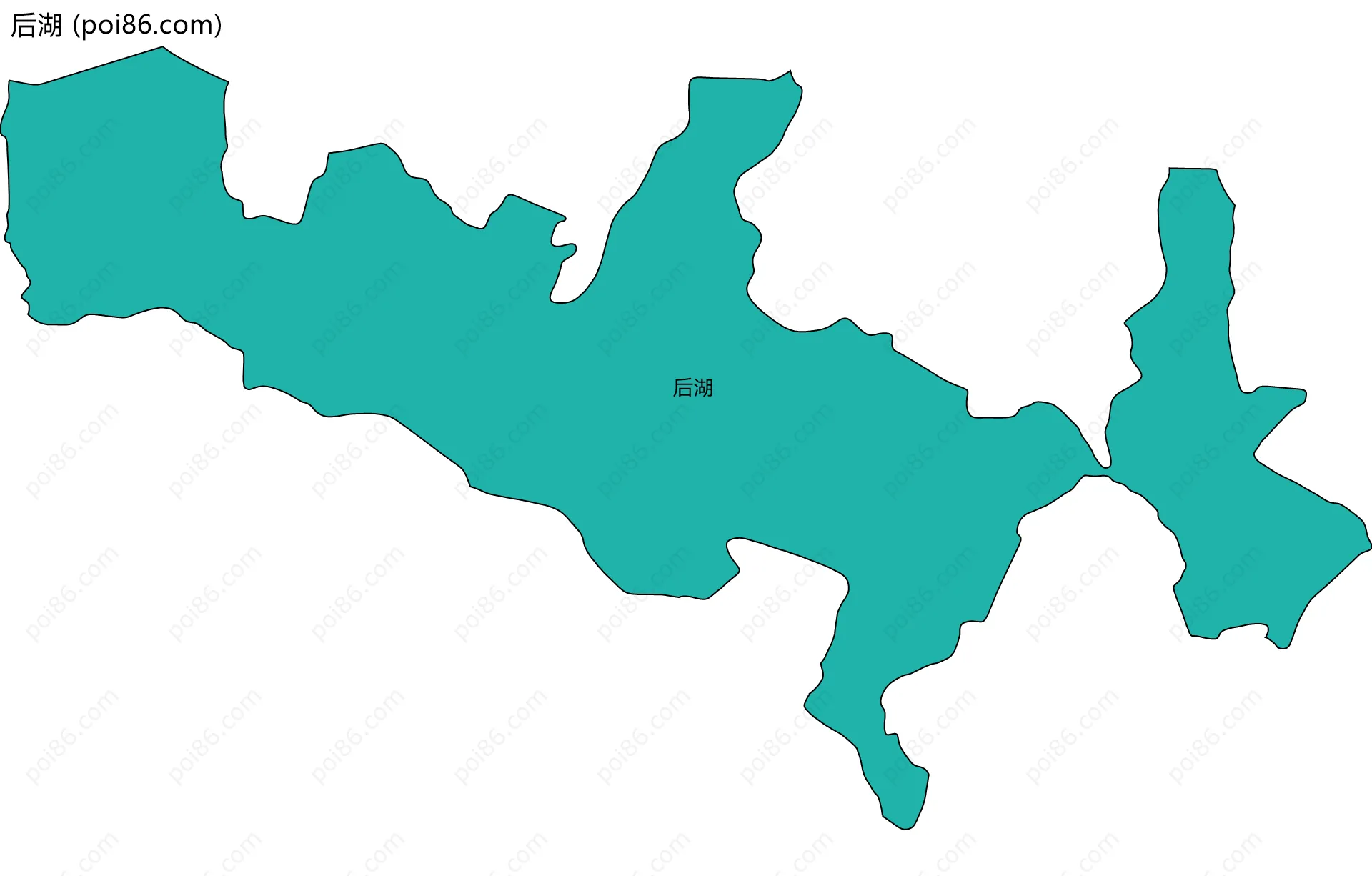 后湖边界地图