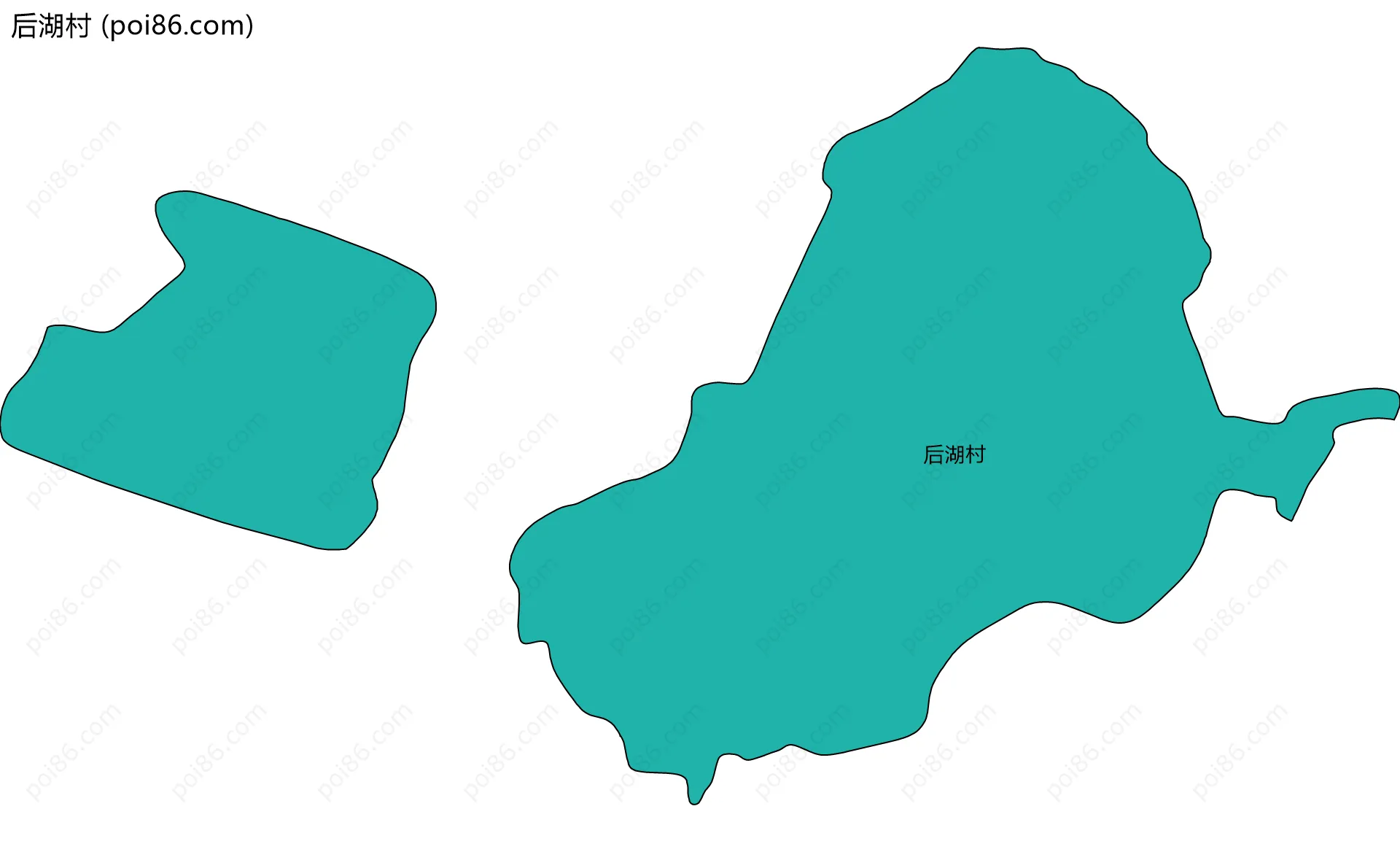 后湖村边界地图
