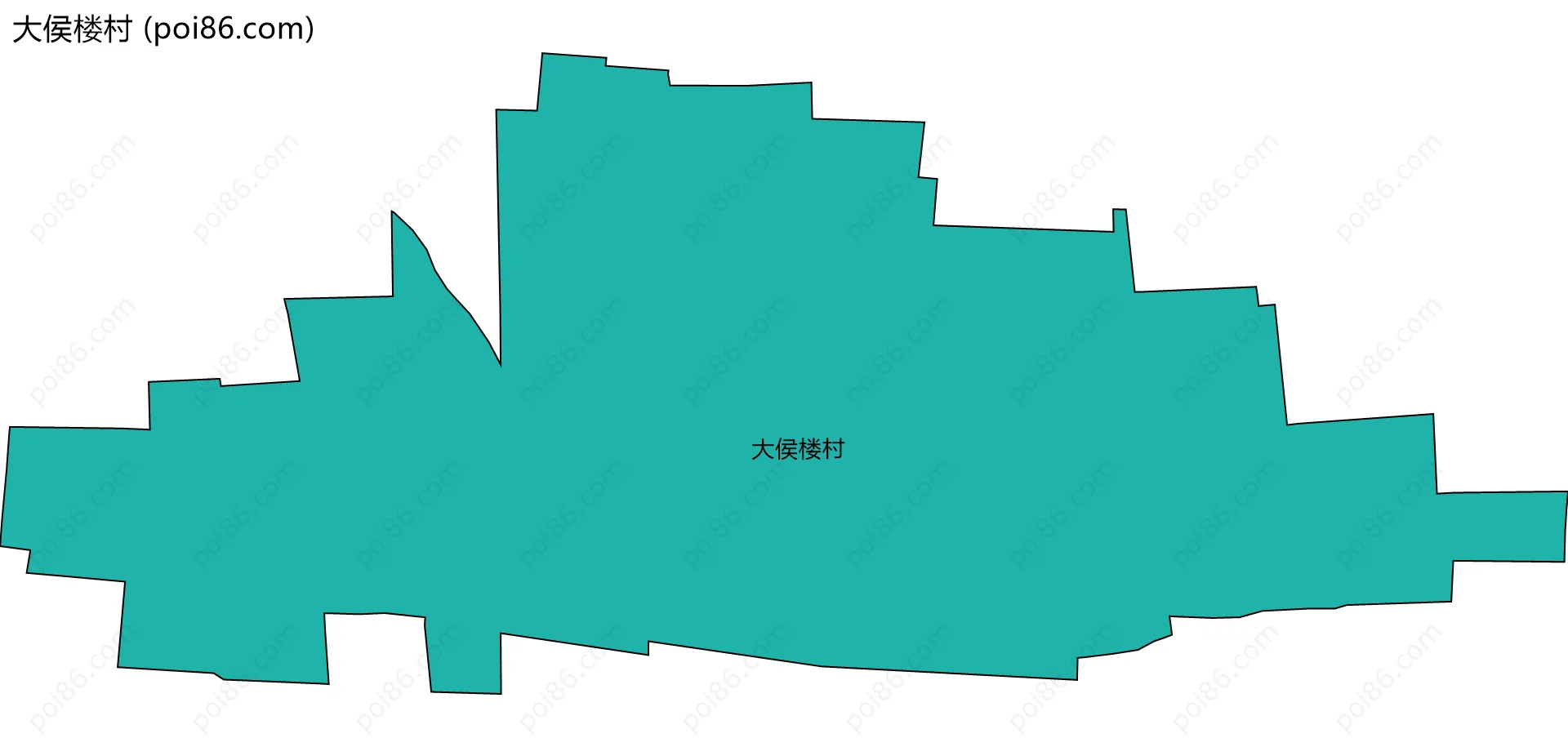 大侯楼村边界地图