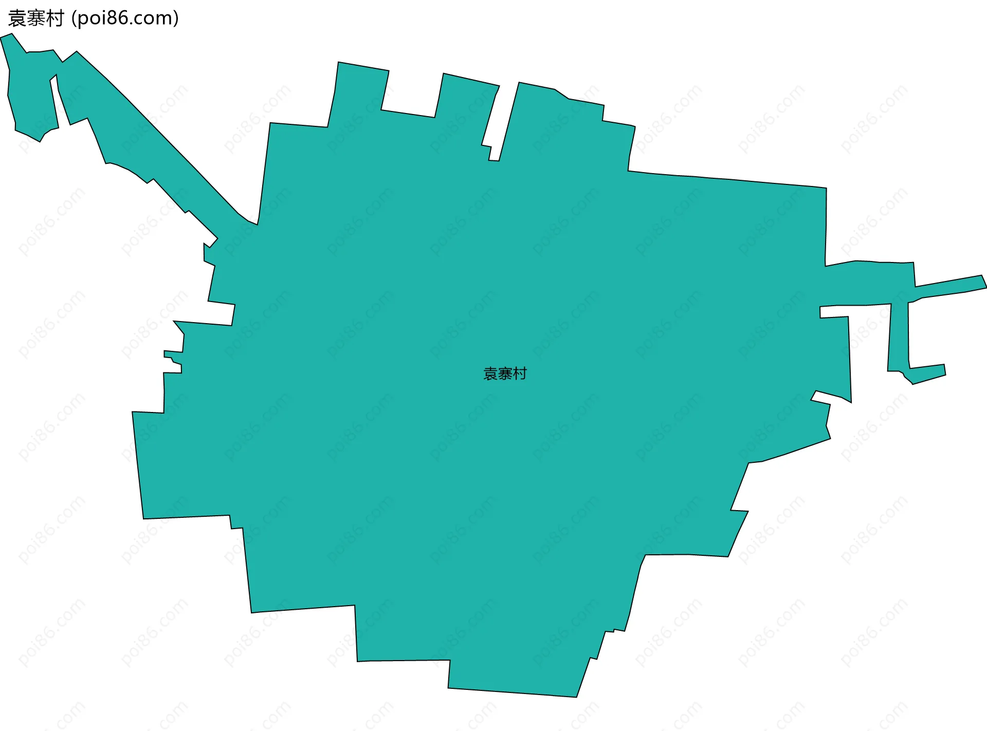 袁寨村边界地图