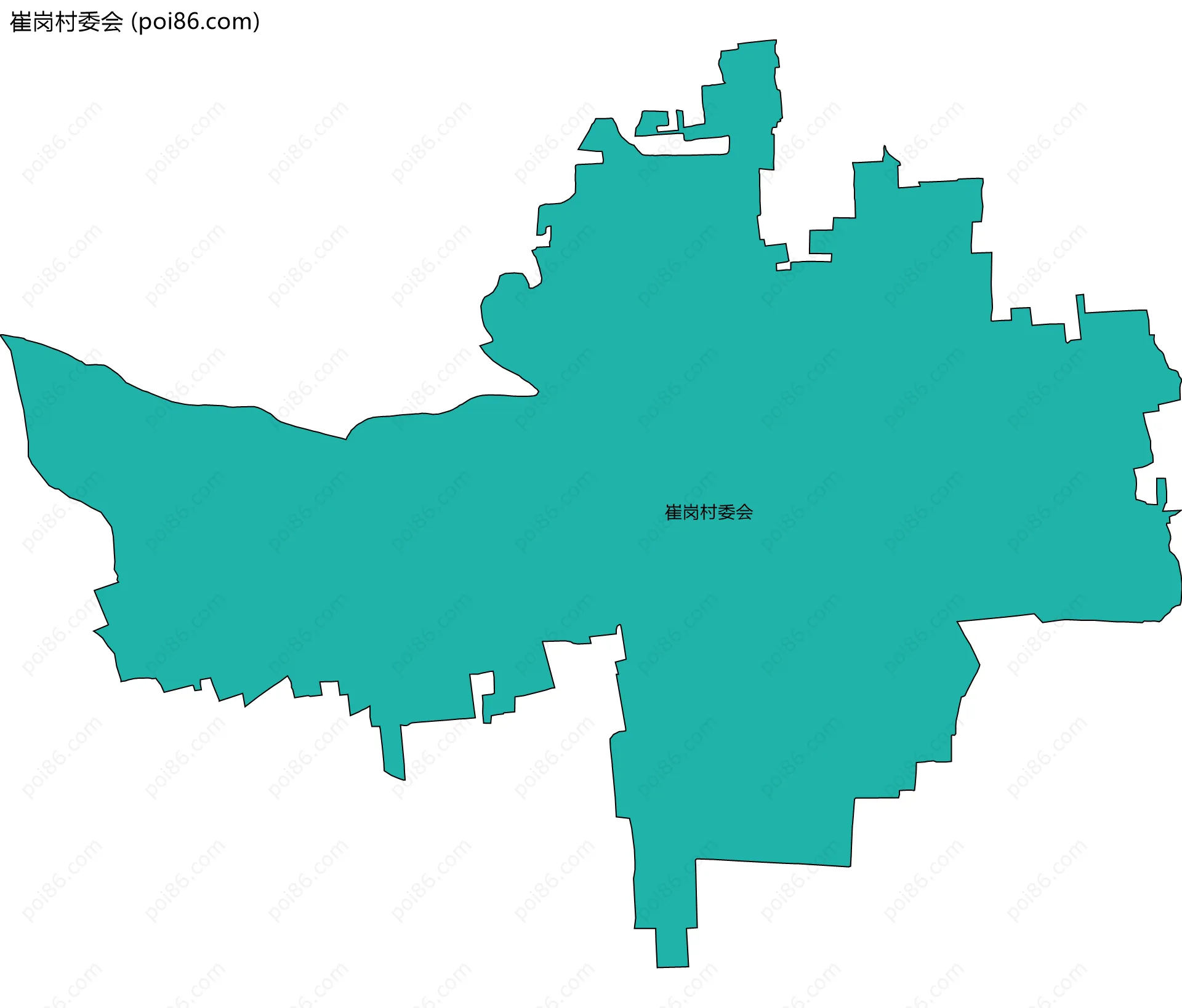 崔岗村委会边界地图