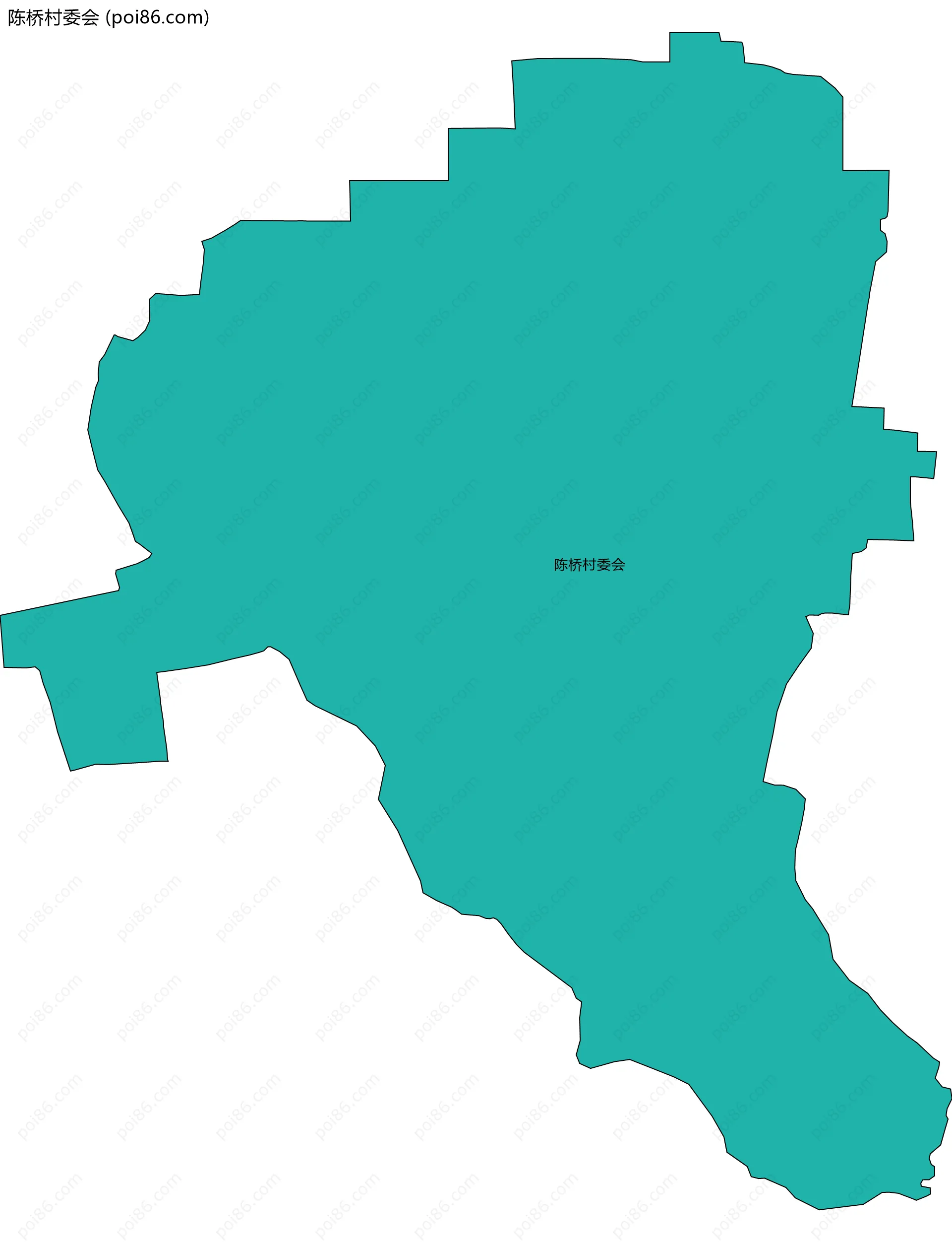 陈桥村委会边界地图