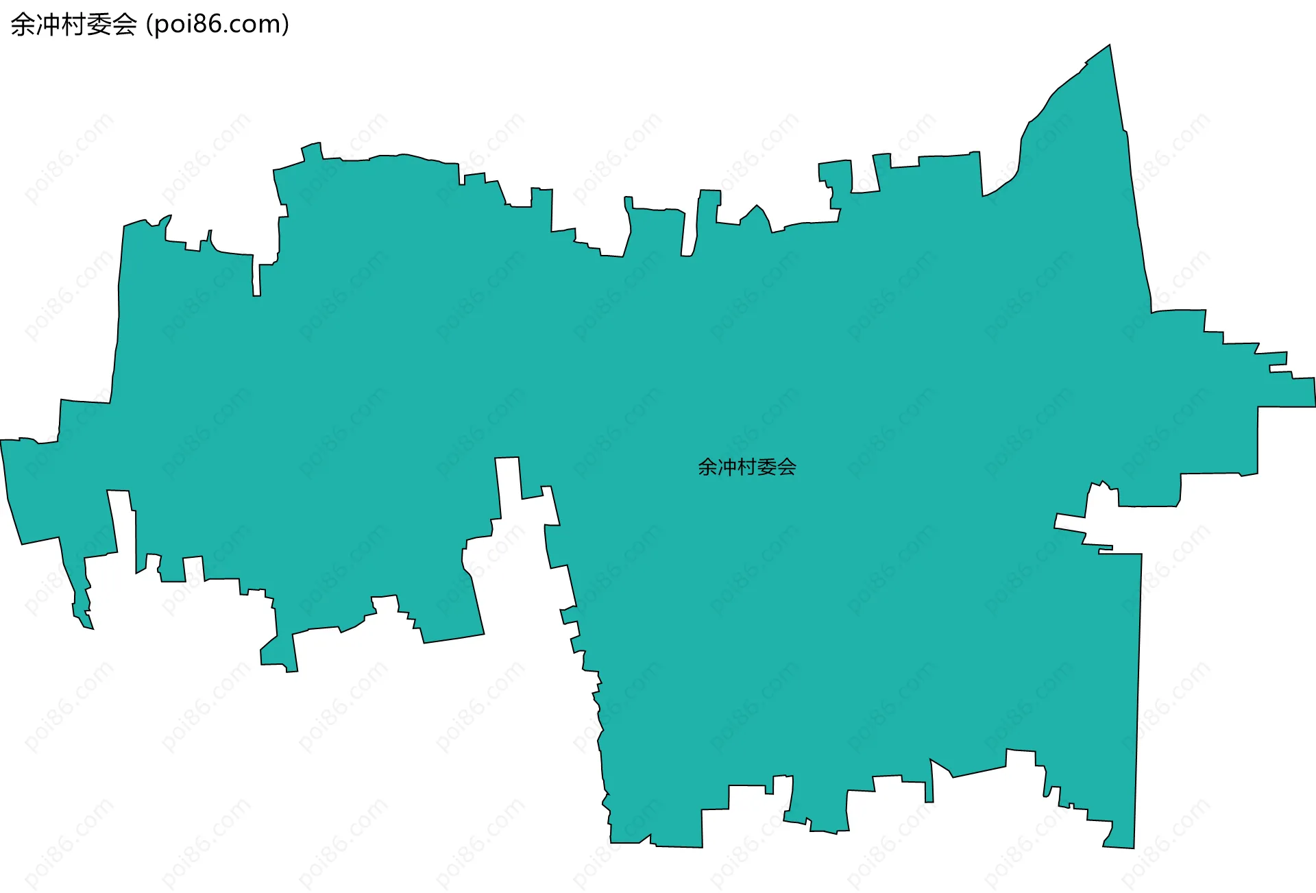 余冲村委会边界地图