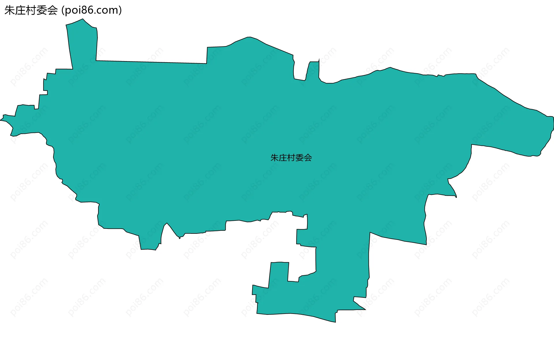 朱庄村委会边界地图
