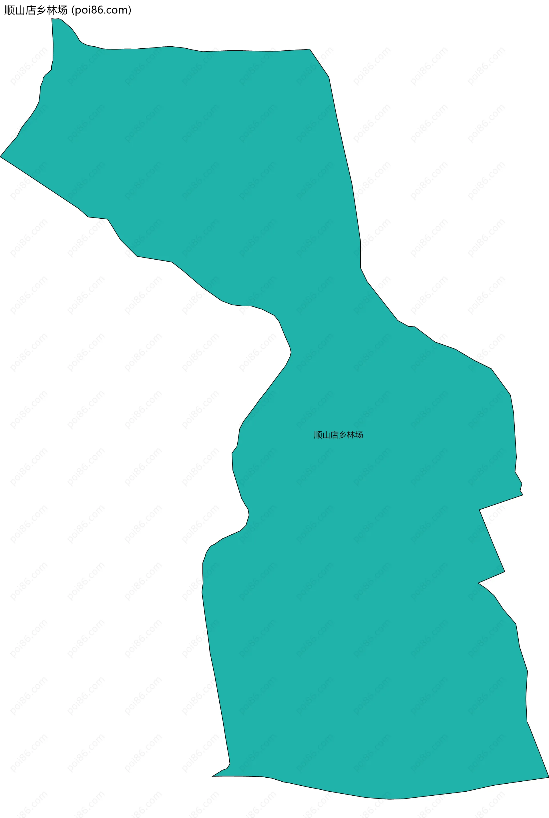 顺山店乡林场边界地图
