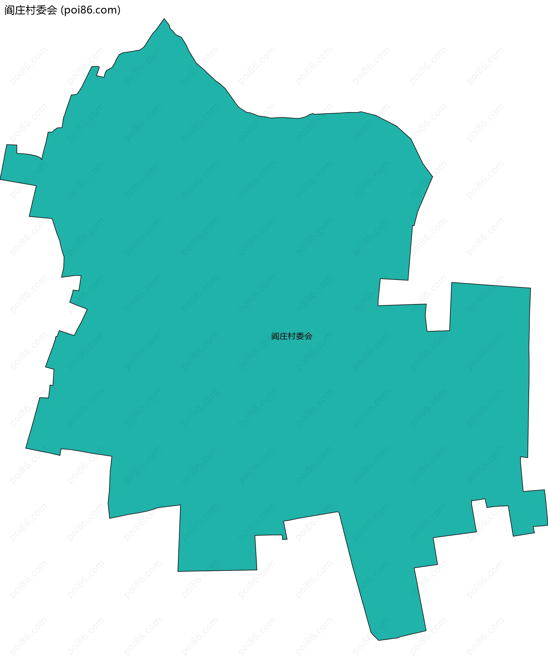 阎庄村委会边界地图