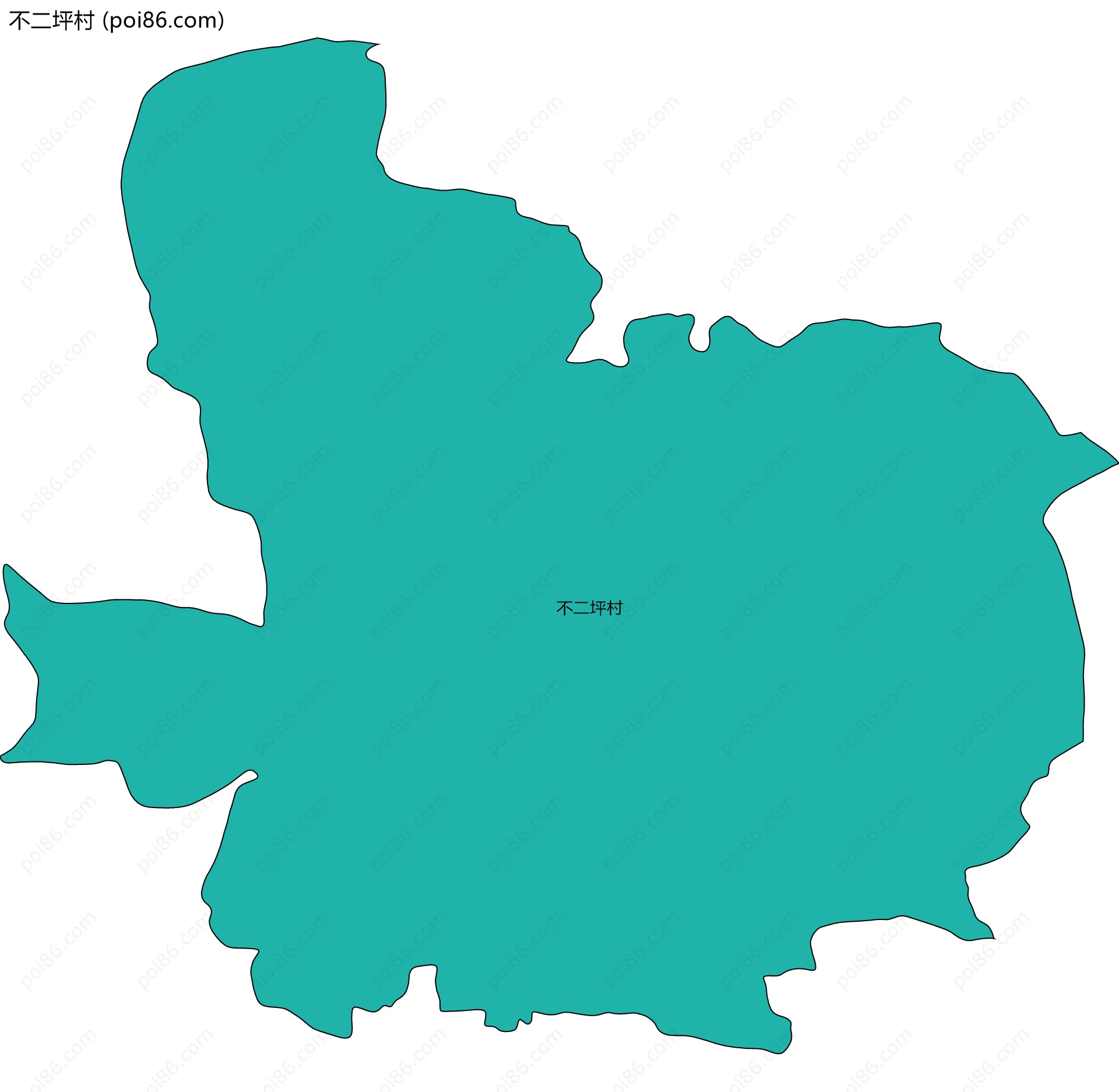 不二坪村边界地图