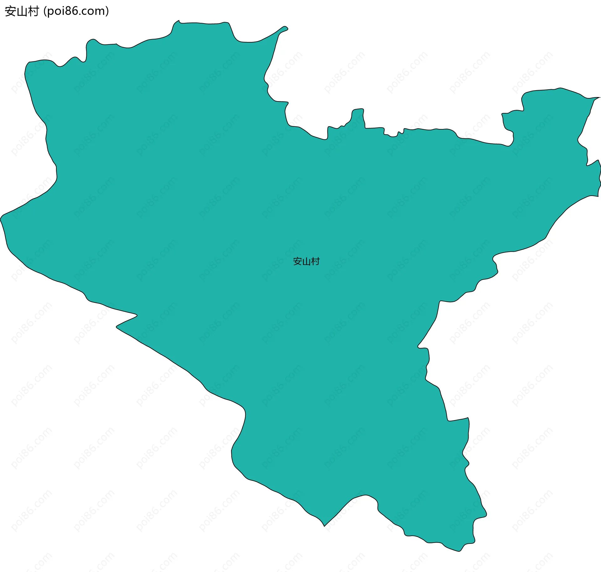 安山村边界地图