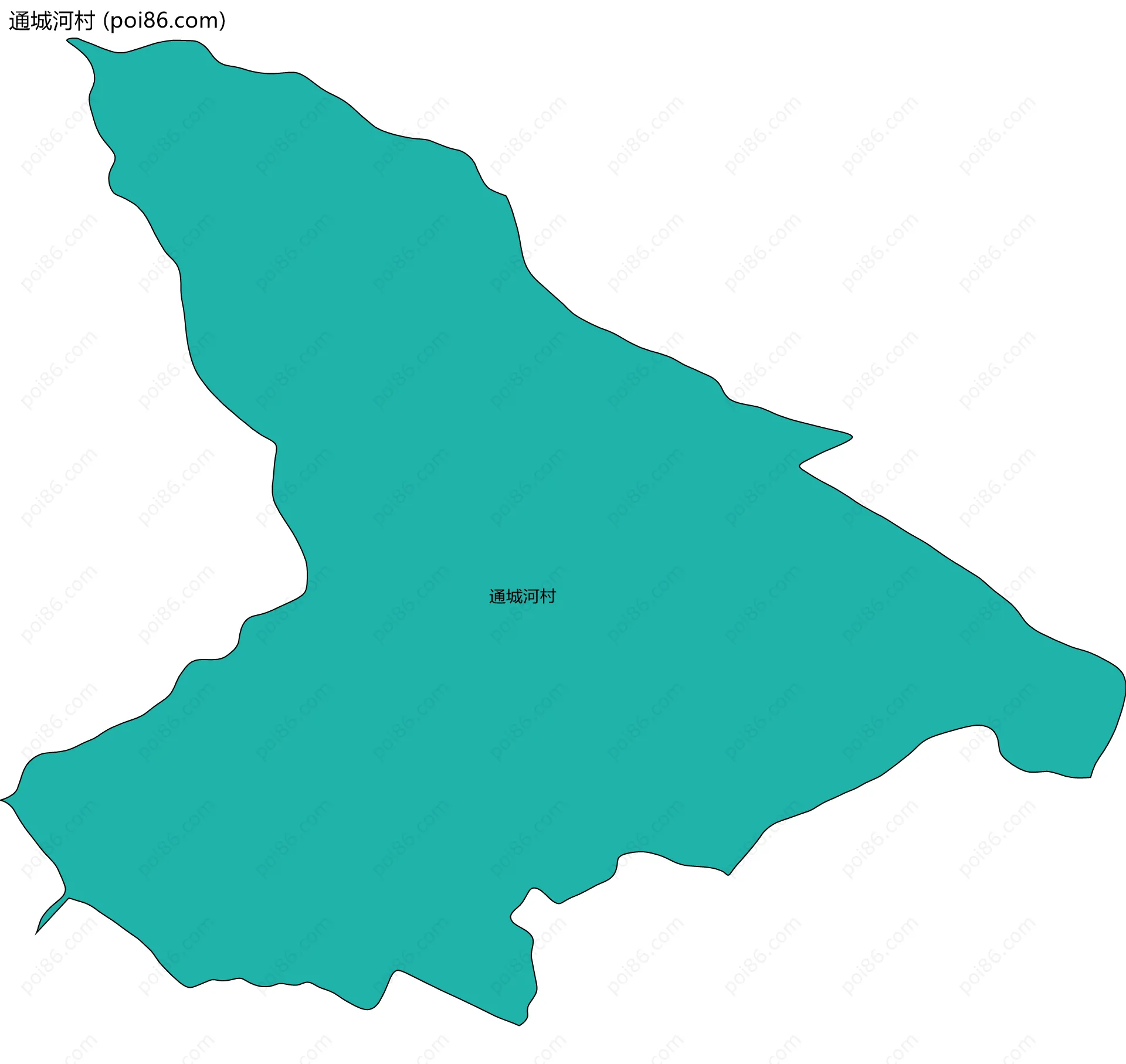 通城河村边界地图
