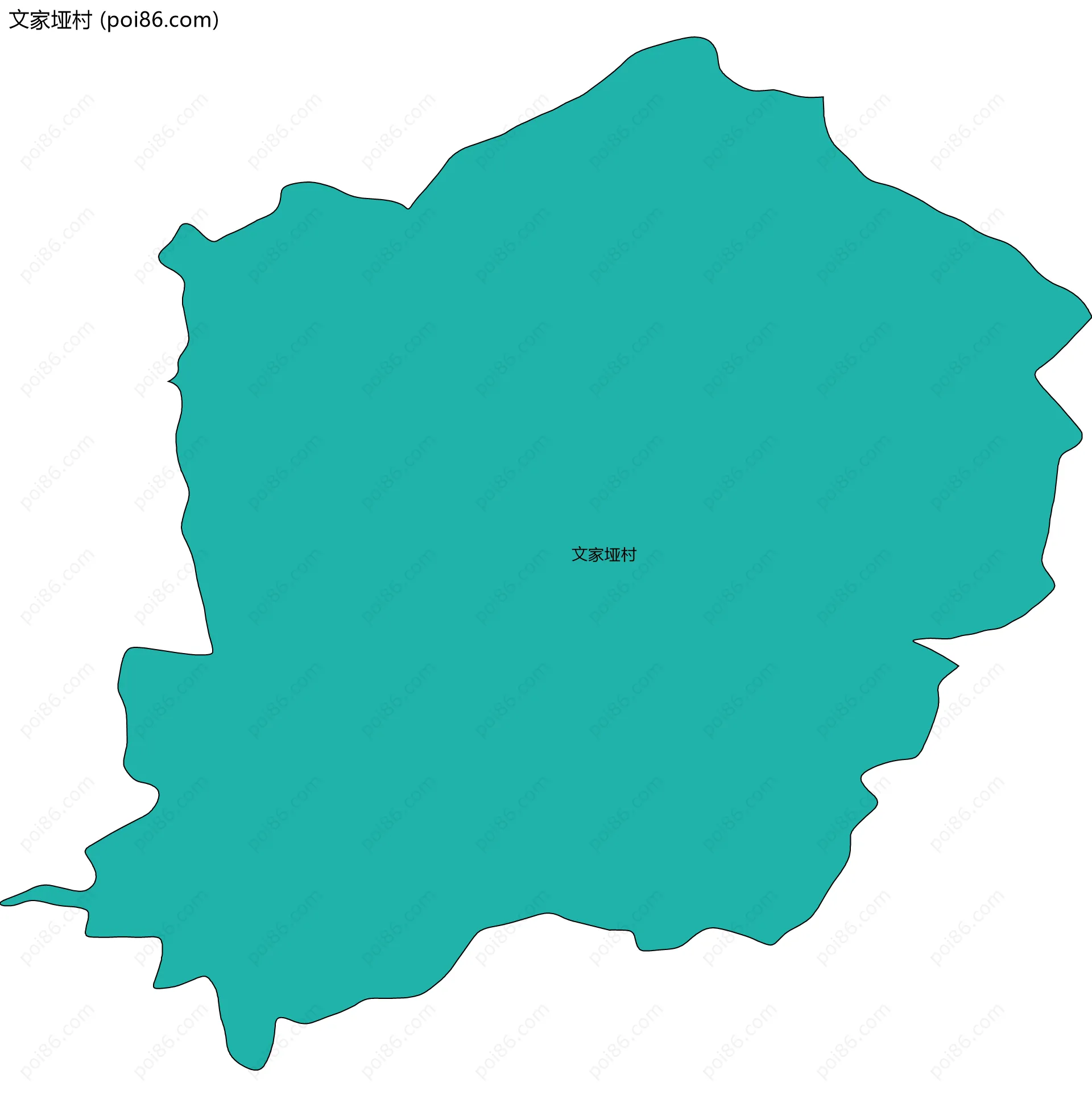 文家垭村边界地图