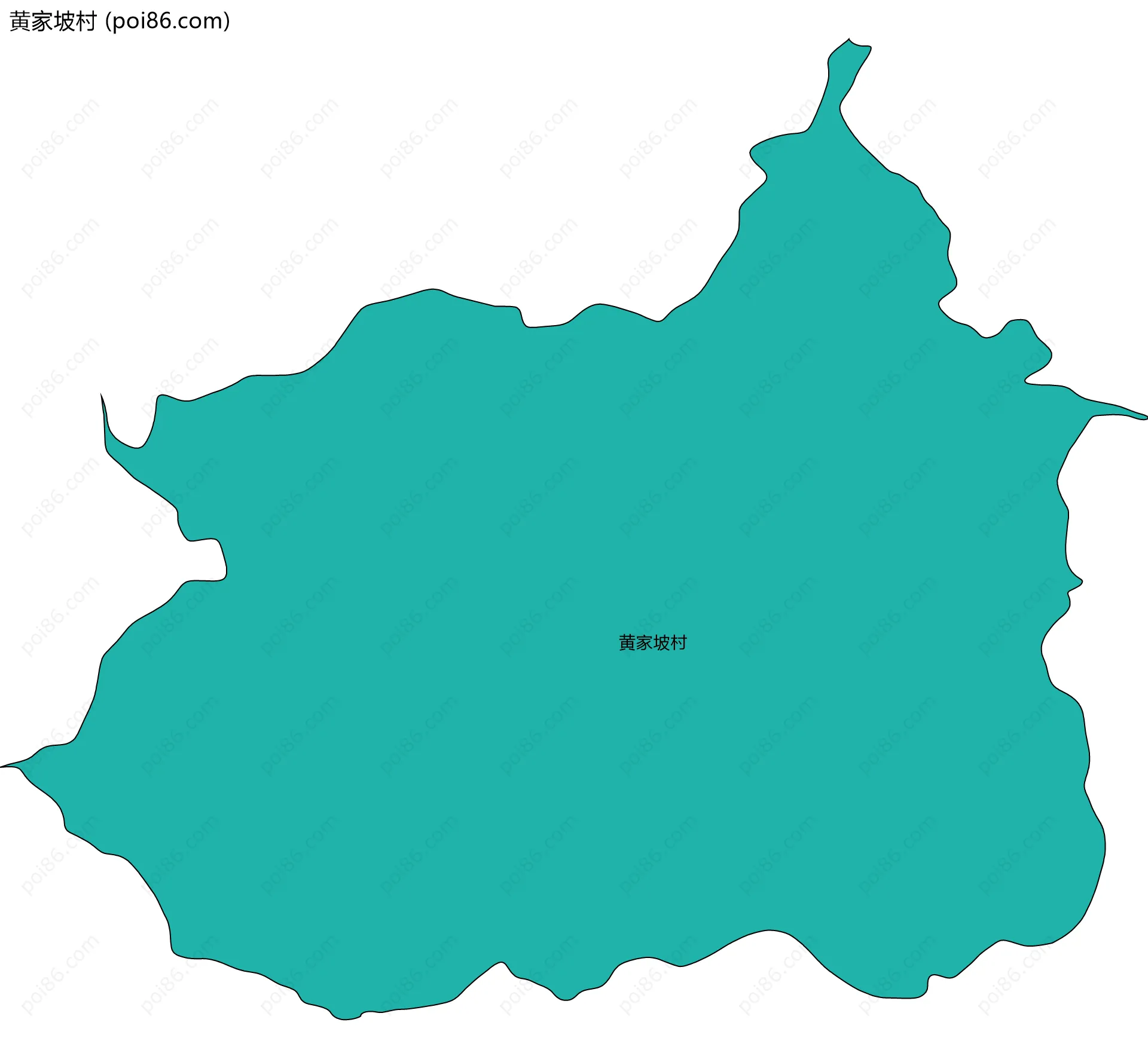 黄家坡村边界地图