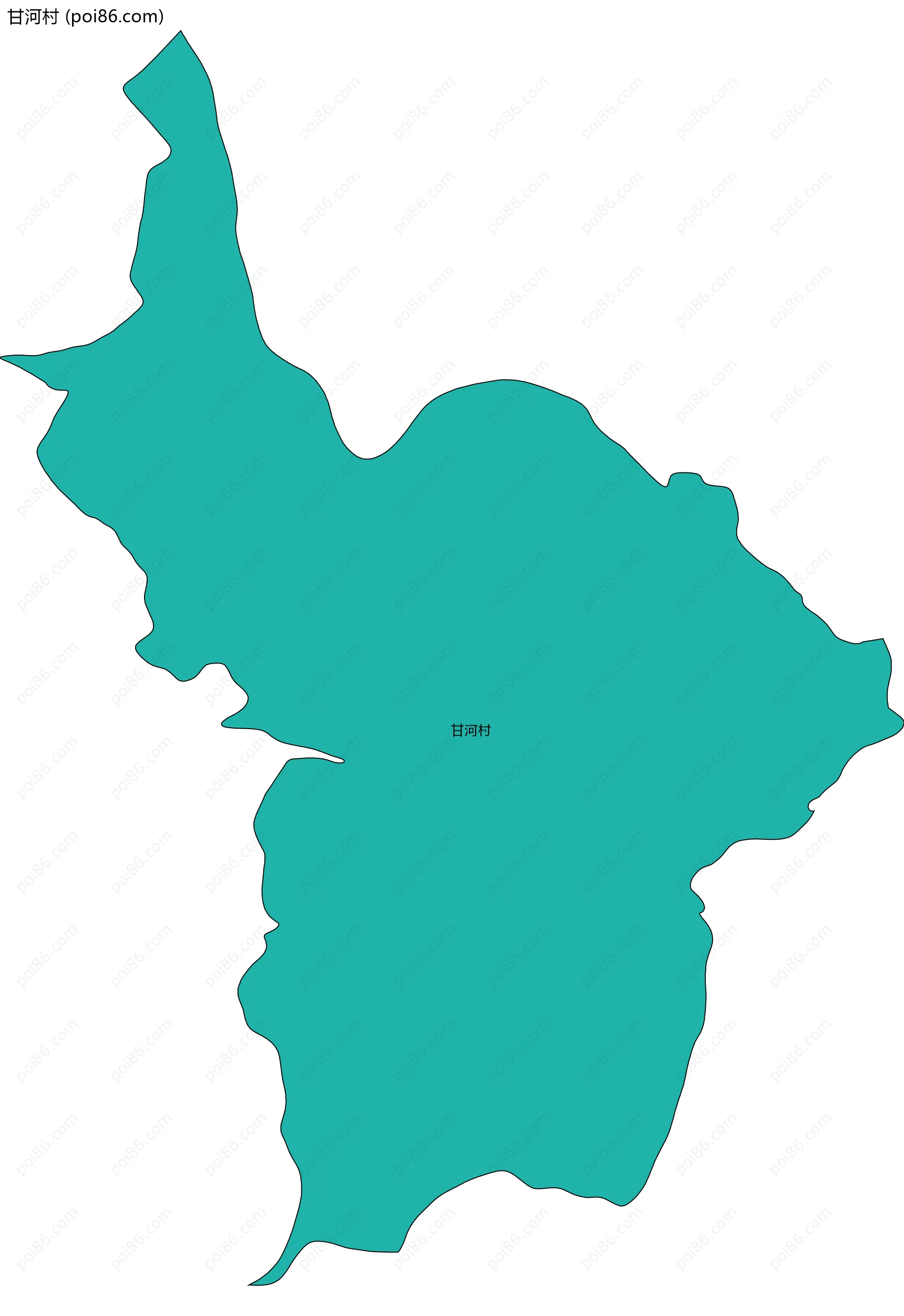 甘河村边界地图