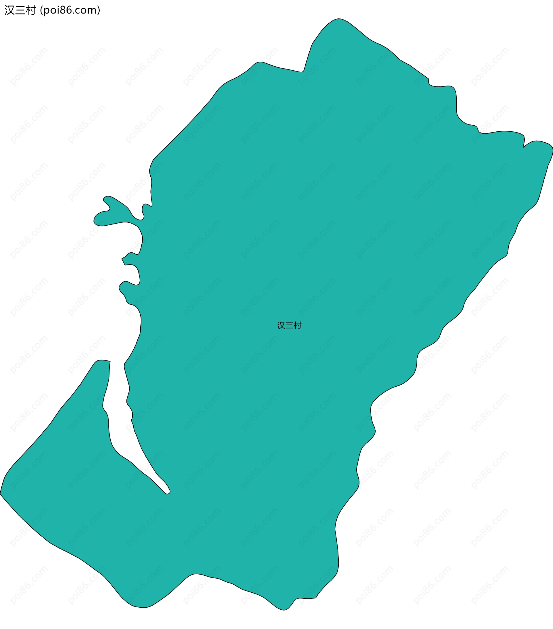汉三村边界地图