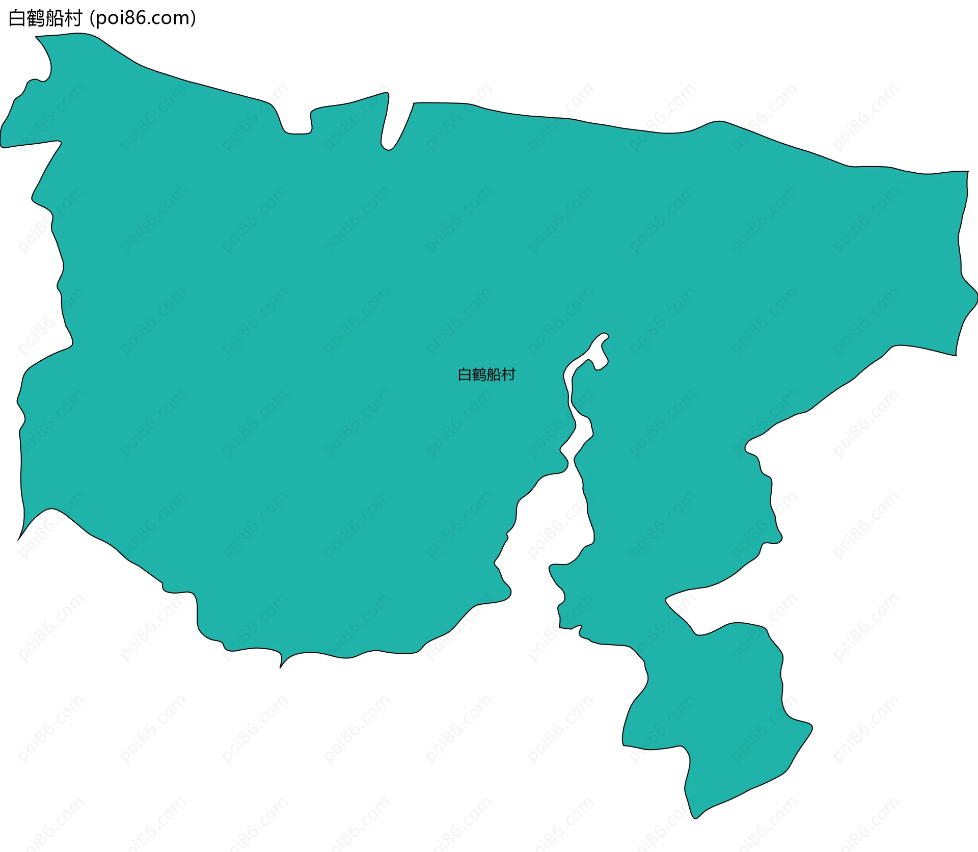 白鹤船村边界地图