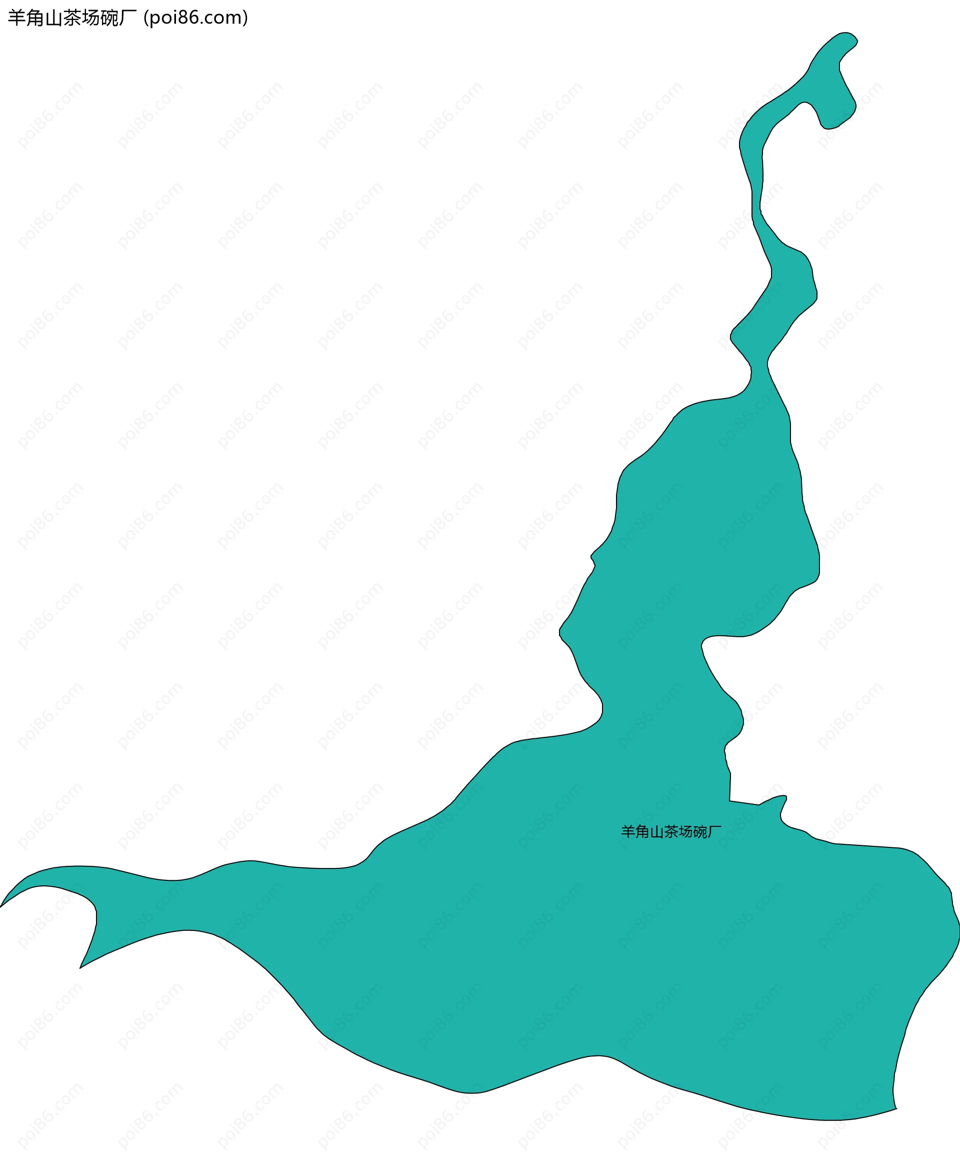 羊角山茶场碗厂边界地图