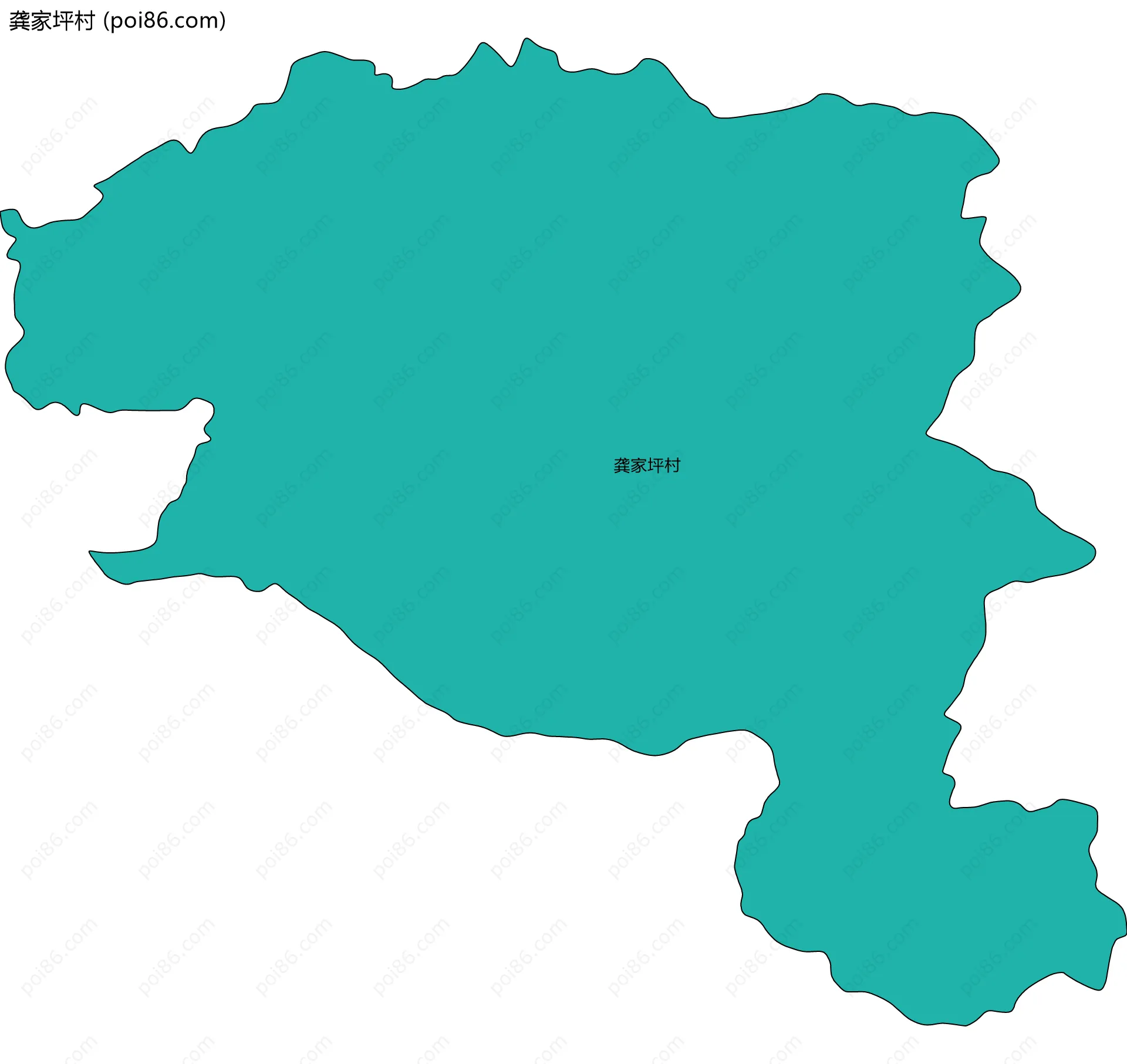 龚家坪村边界地图