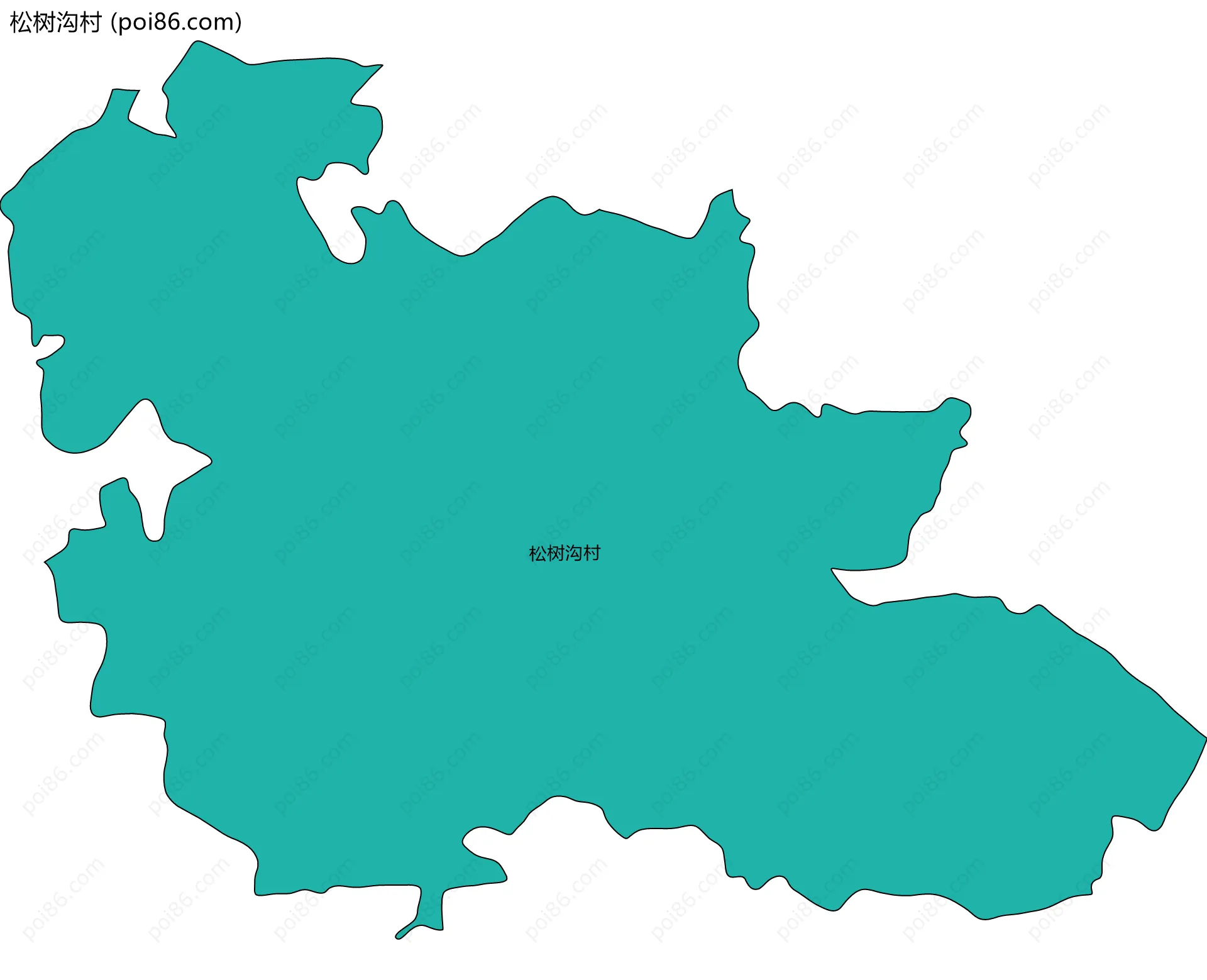 松树沟村边界地图