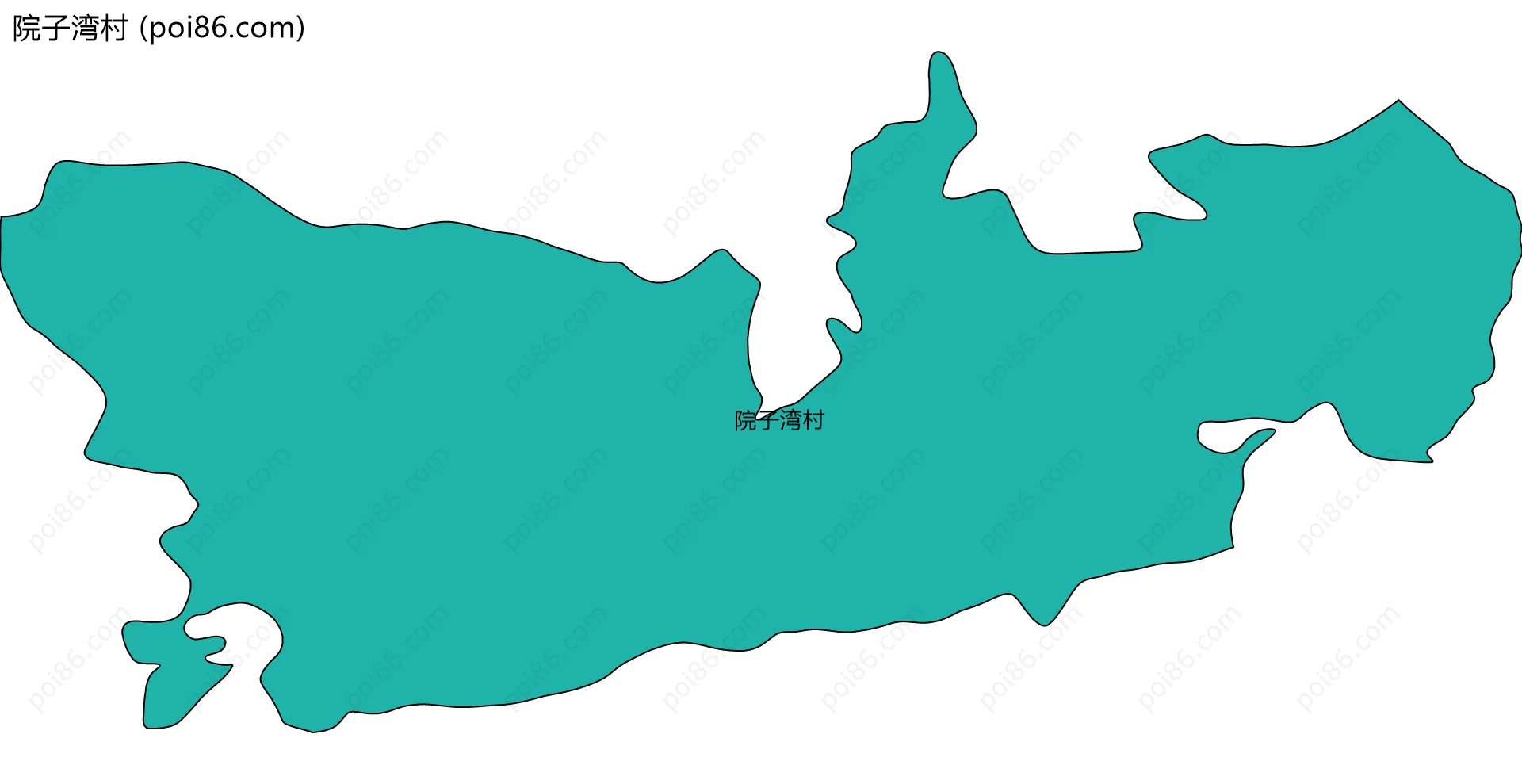 院子湾村边界地图