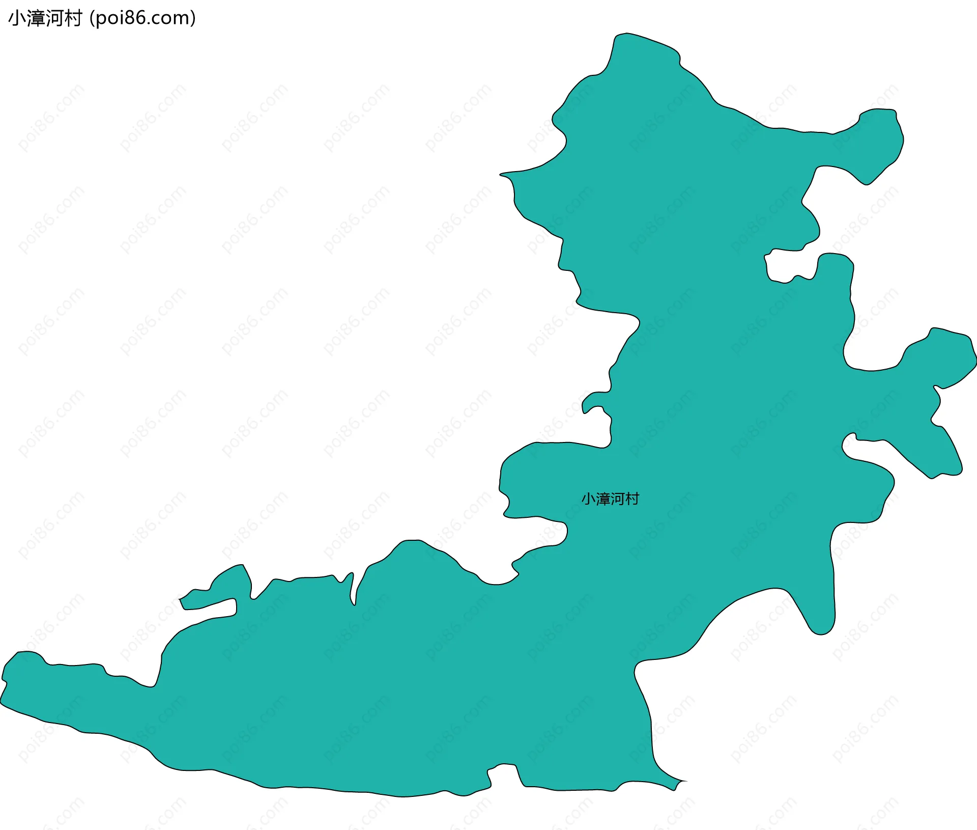 小漳河村边界地图