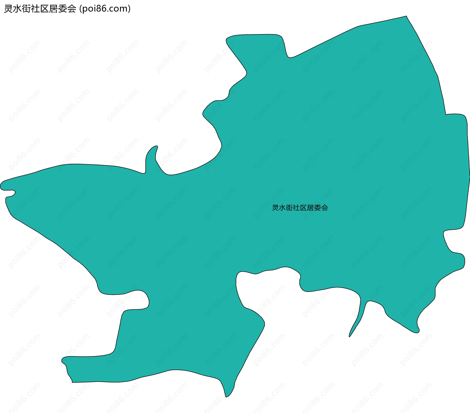 灵水街社区居委会边界地图