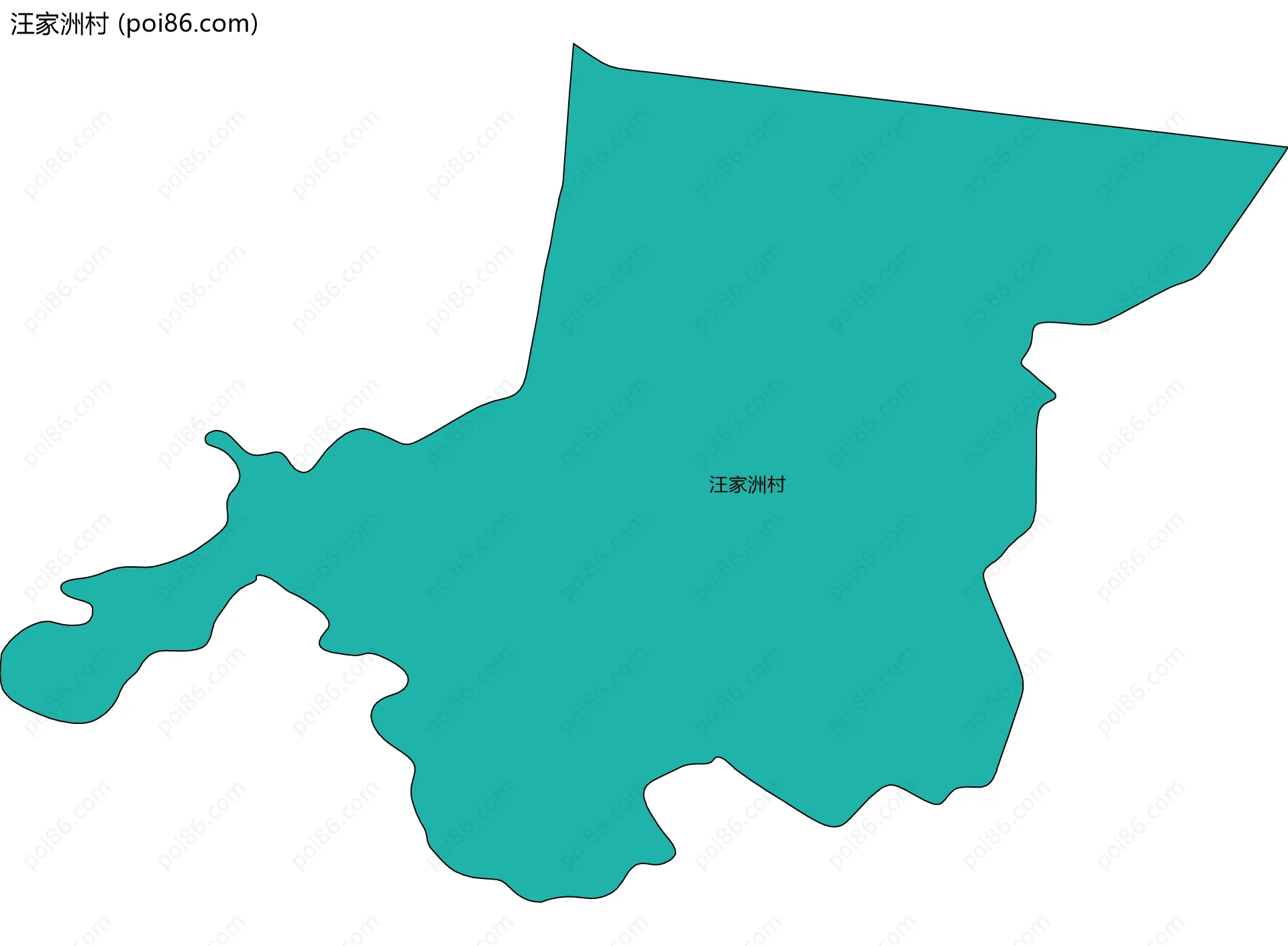 汪家洲村边界地图