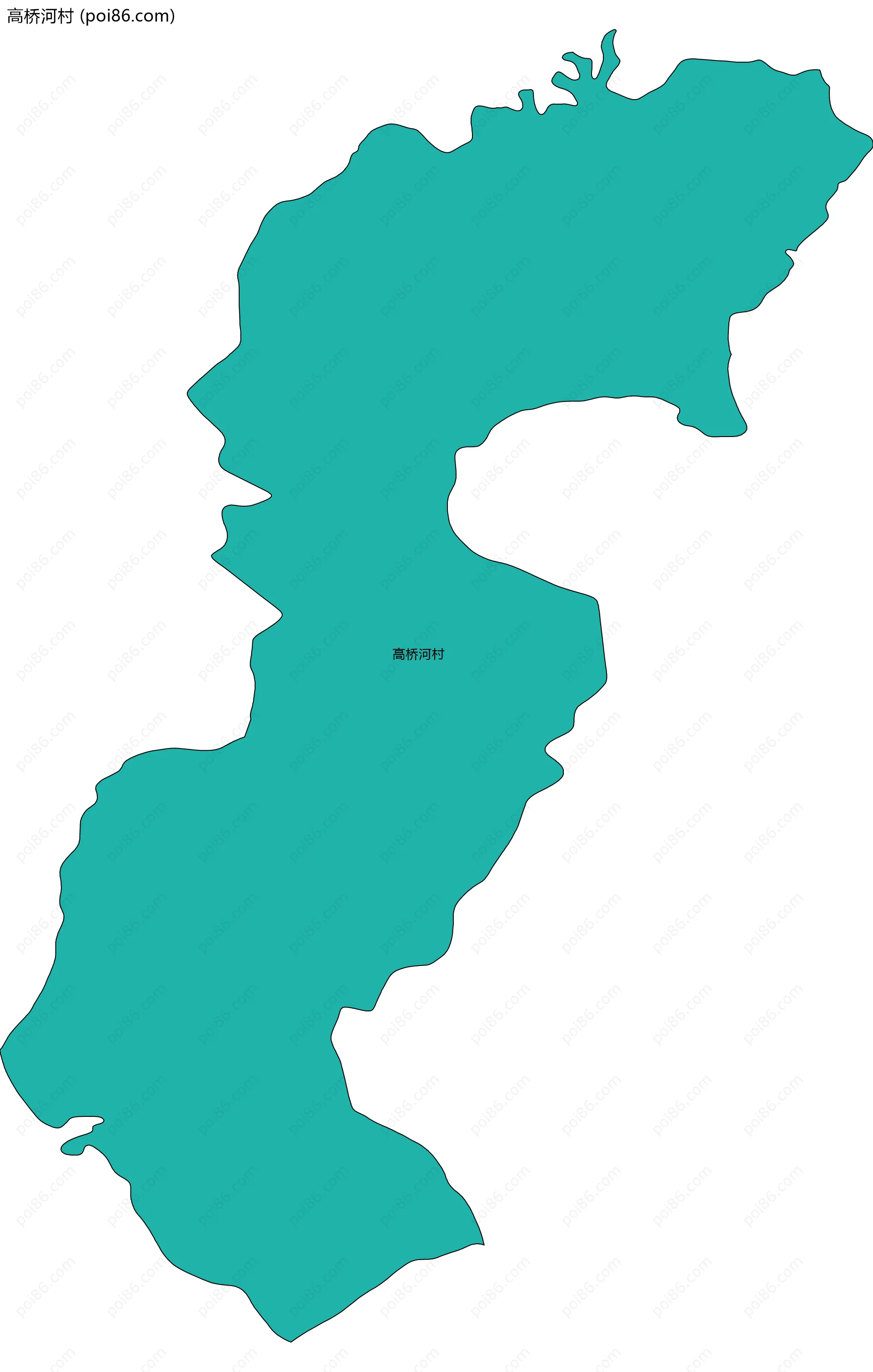 高桥河村边界地图