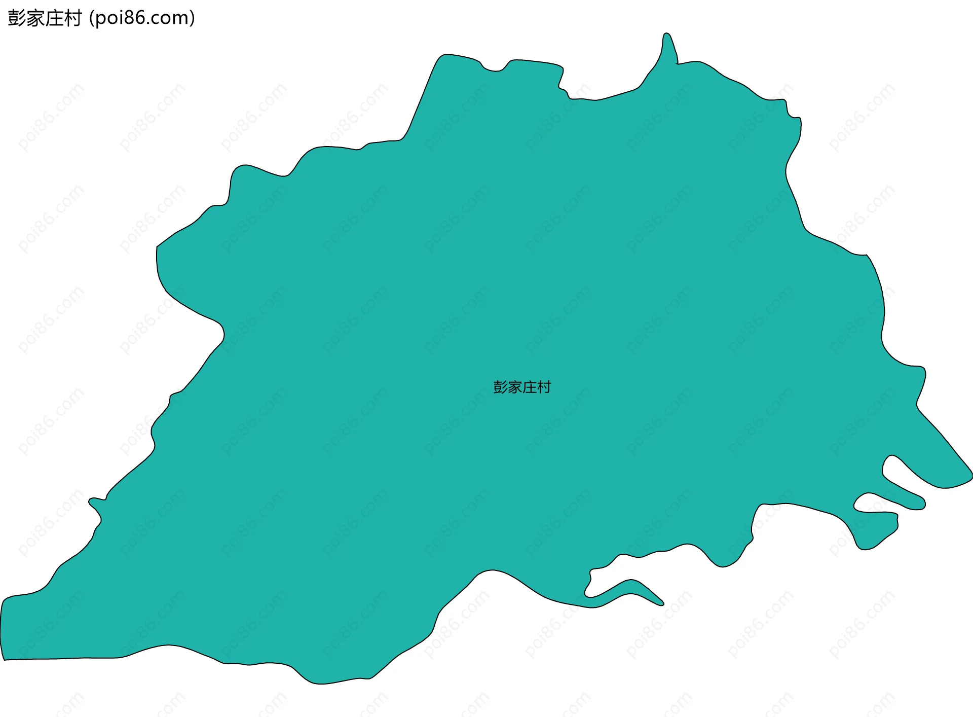 彭家庄村边界地图