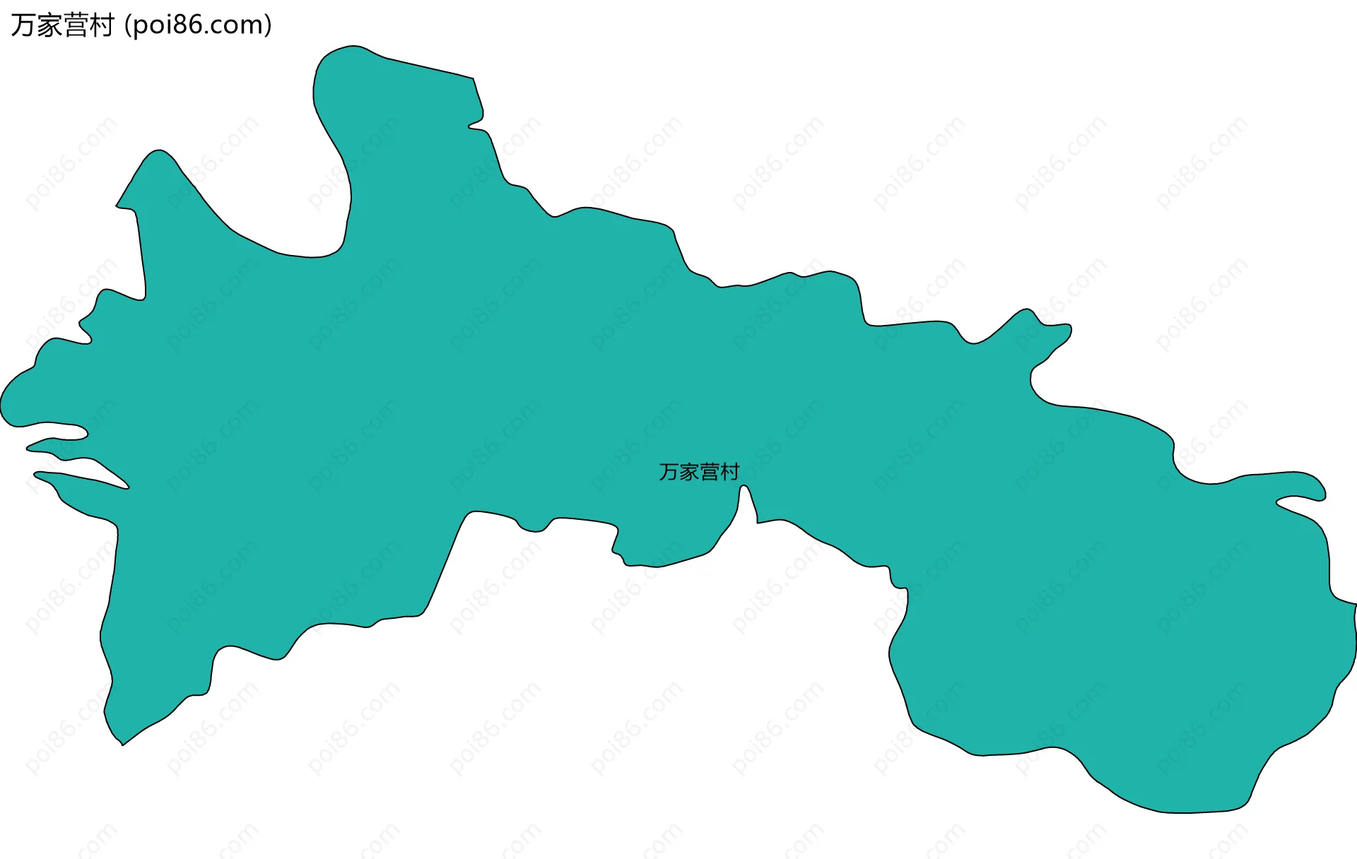 万家营村边界地图