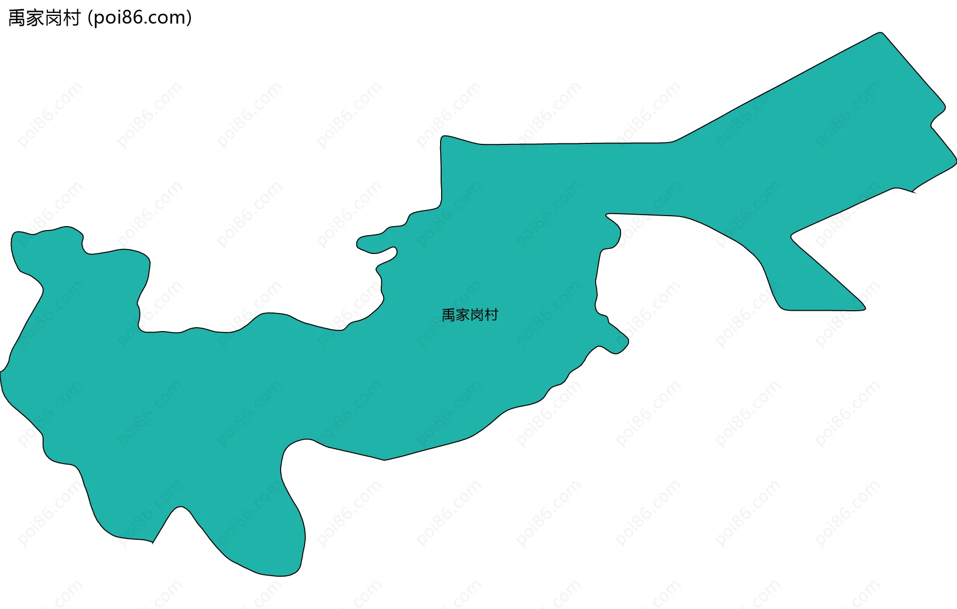禹家岗村边界地图