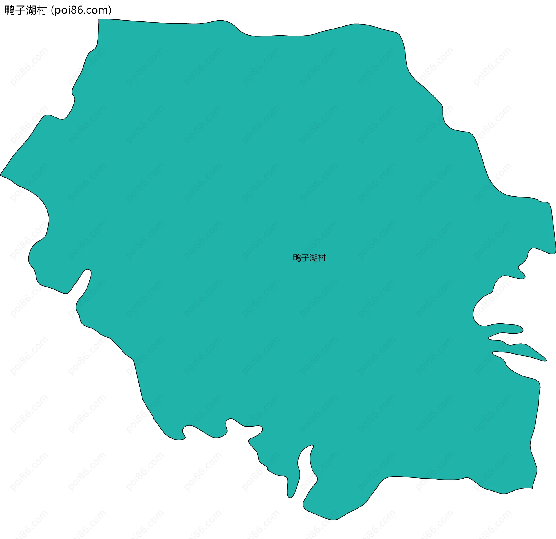 鸭子湖村边界地图