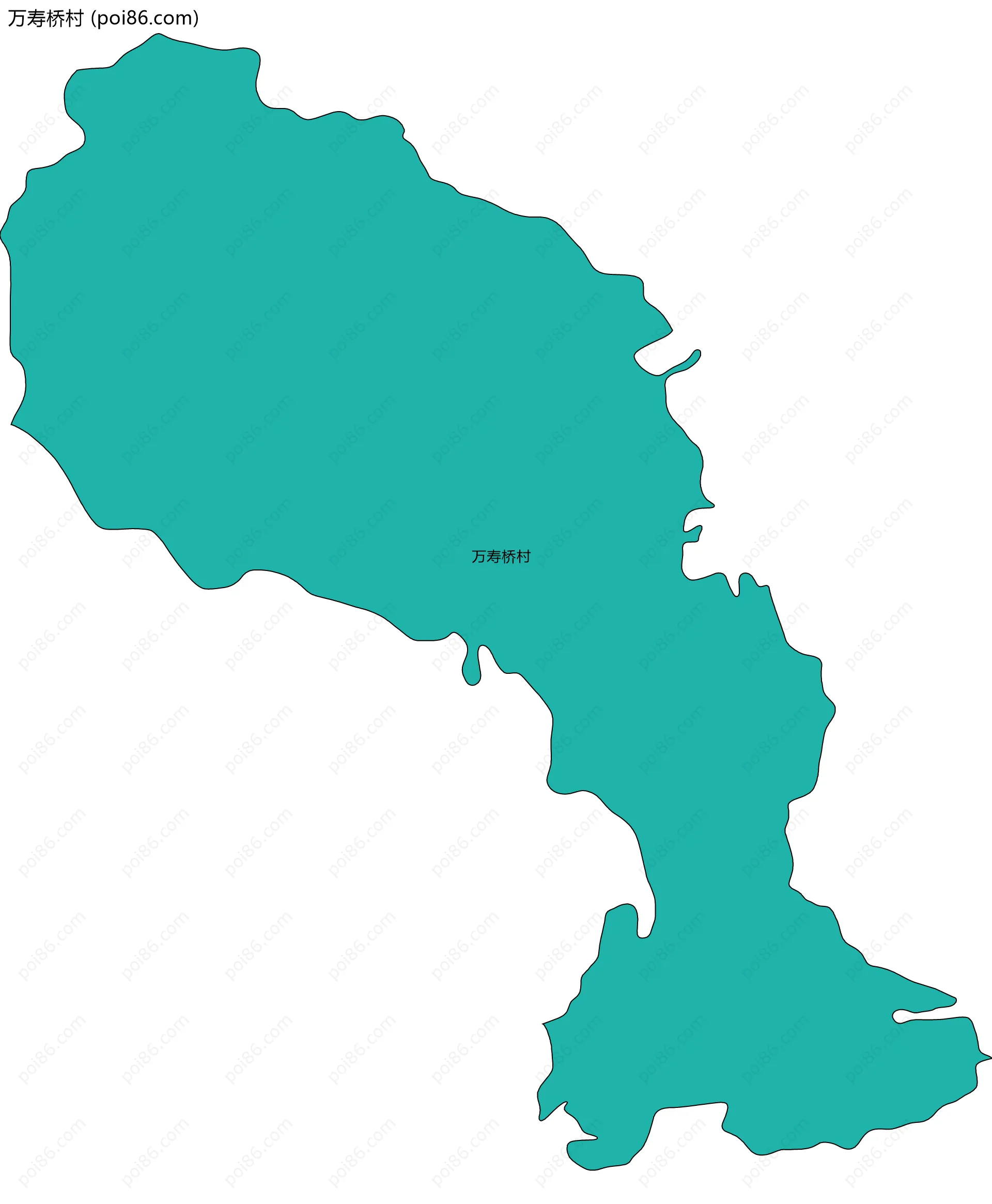 万寿桥村边界地图