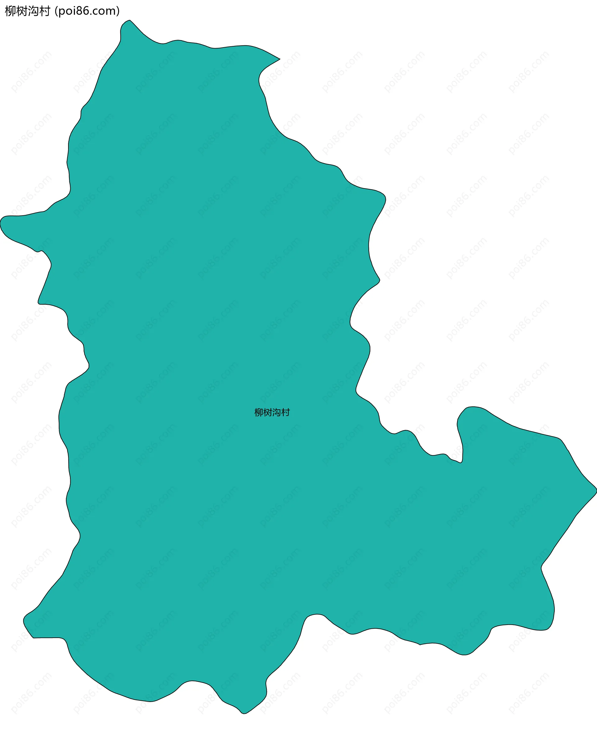 柳树沟村边界地图