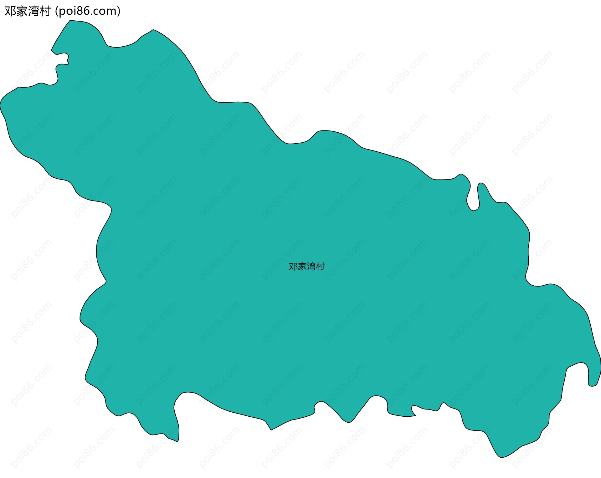 邓家湾村边界地图