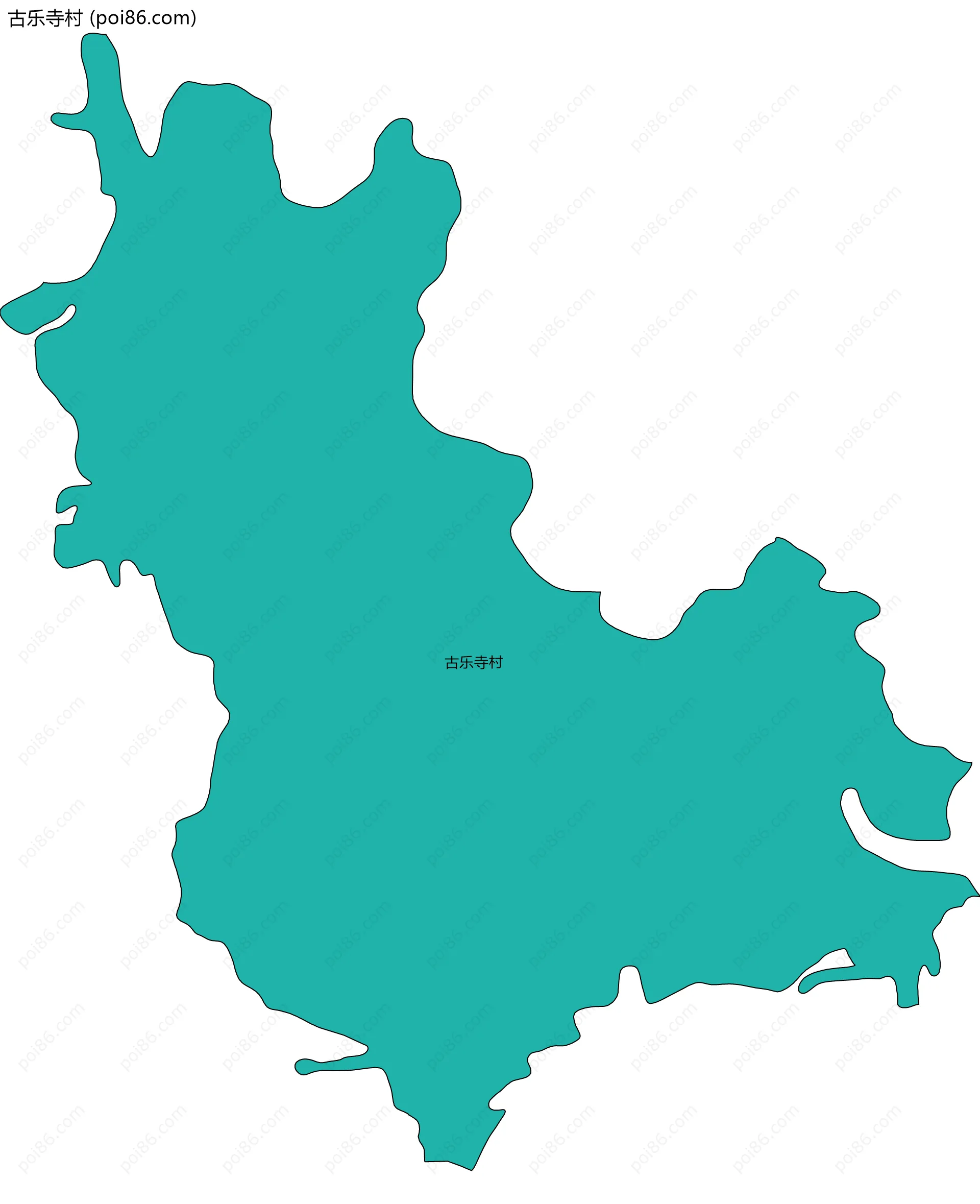 古乐寺村边界地图