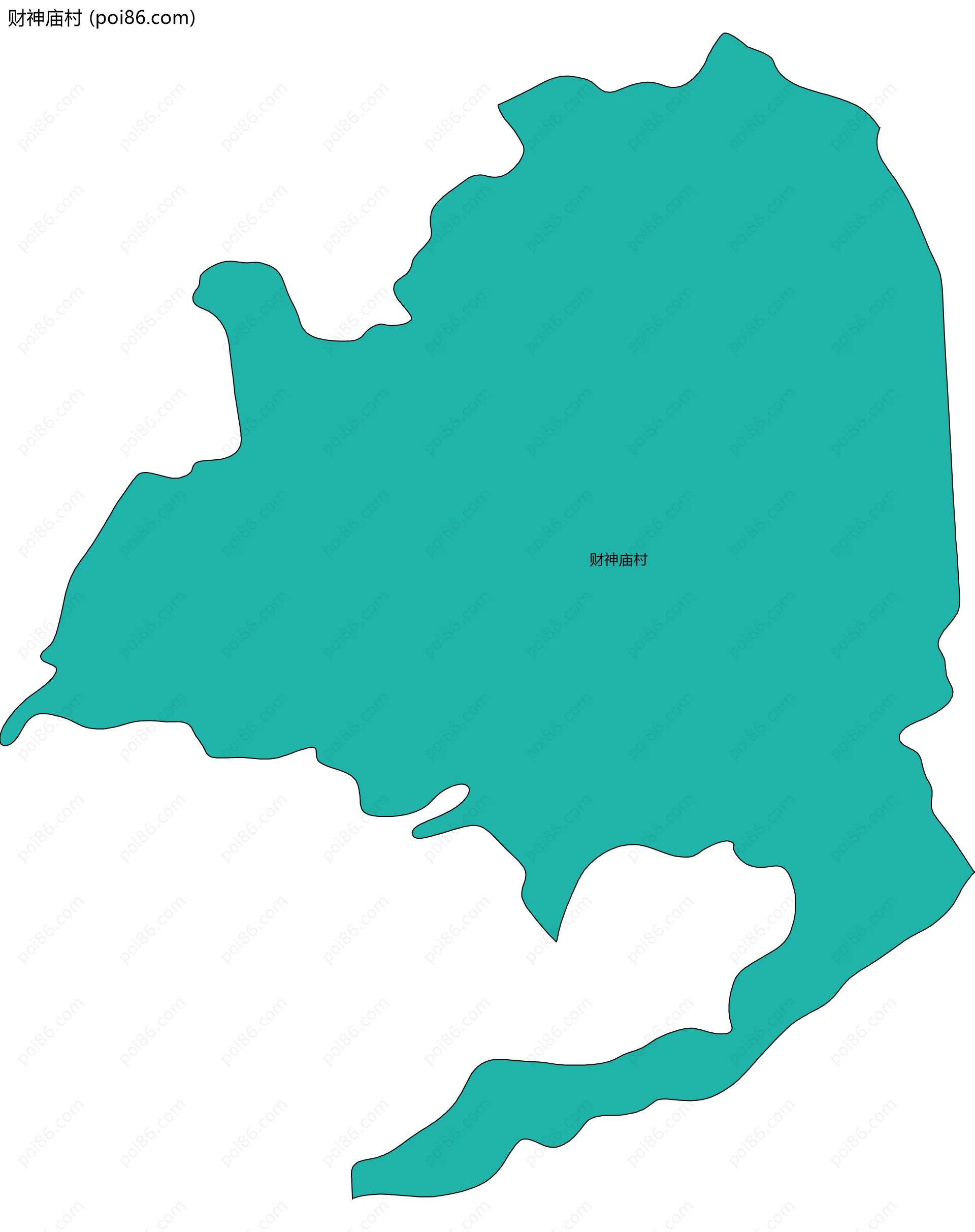 财神庙村边界地图