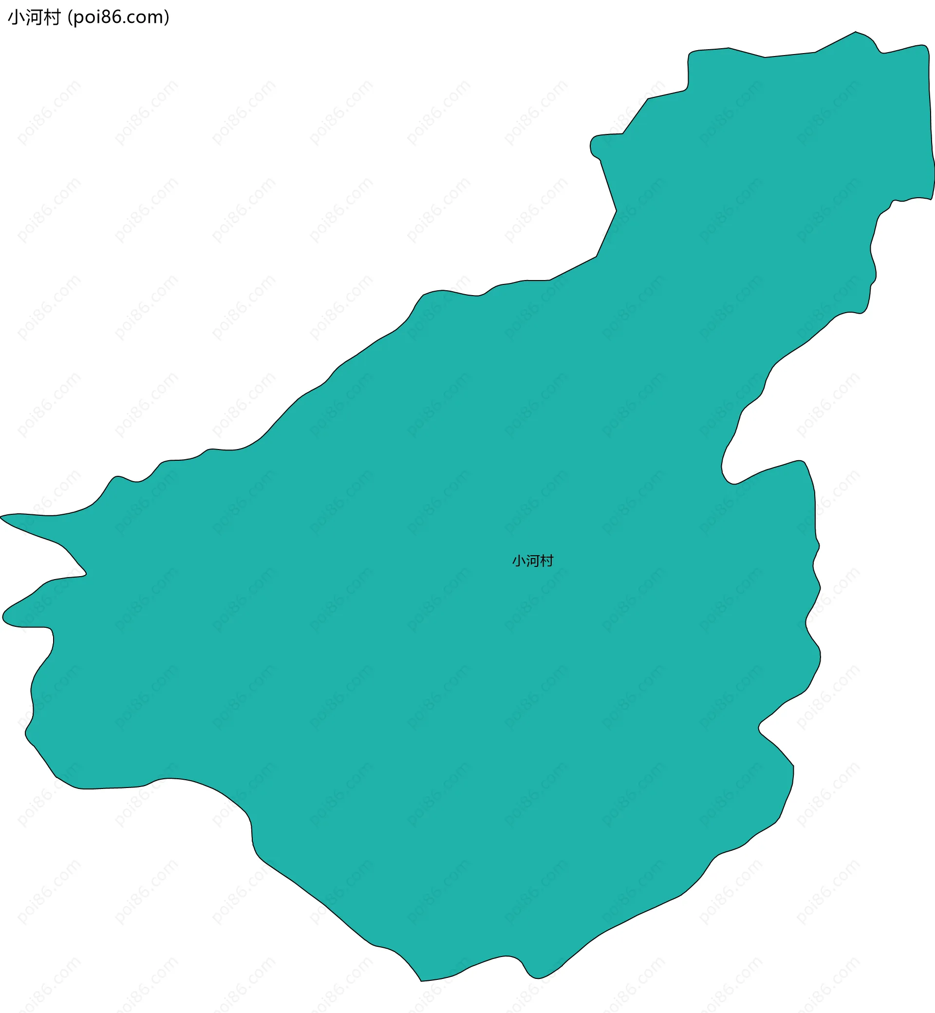 小河村边界地图