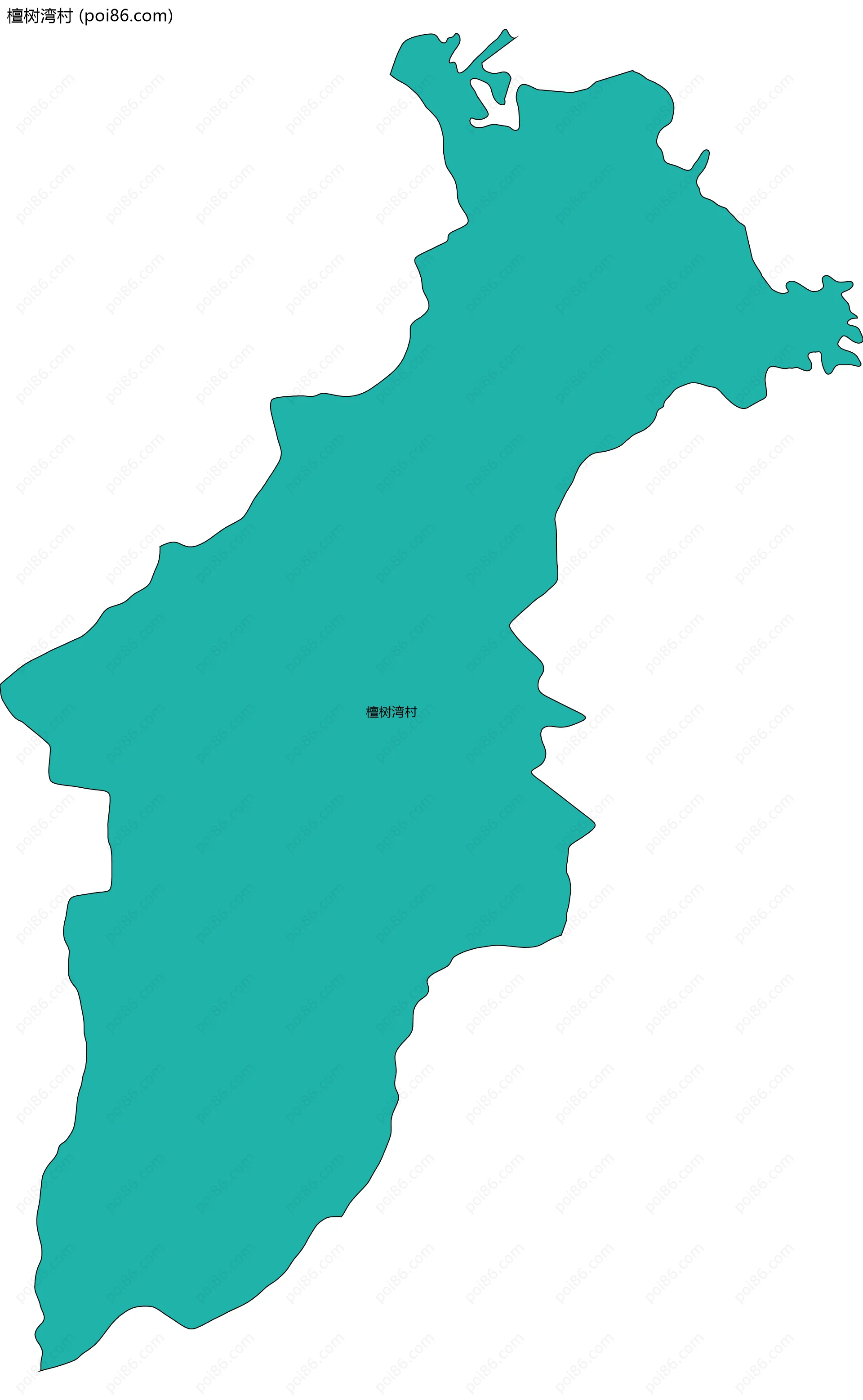 檀树湾村边界地图