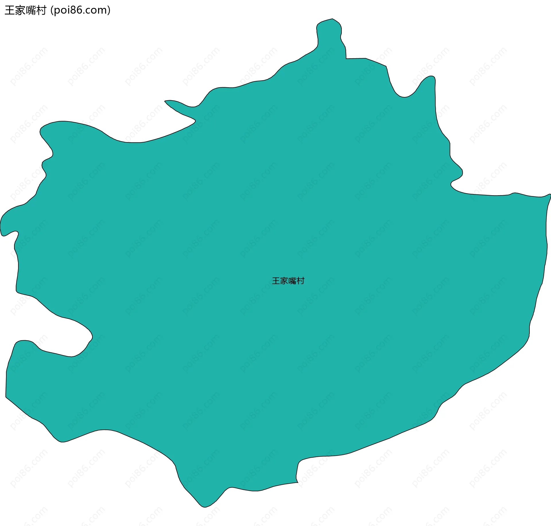 王家嘴村边界地图