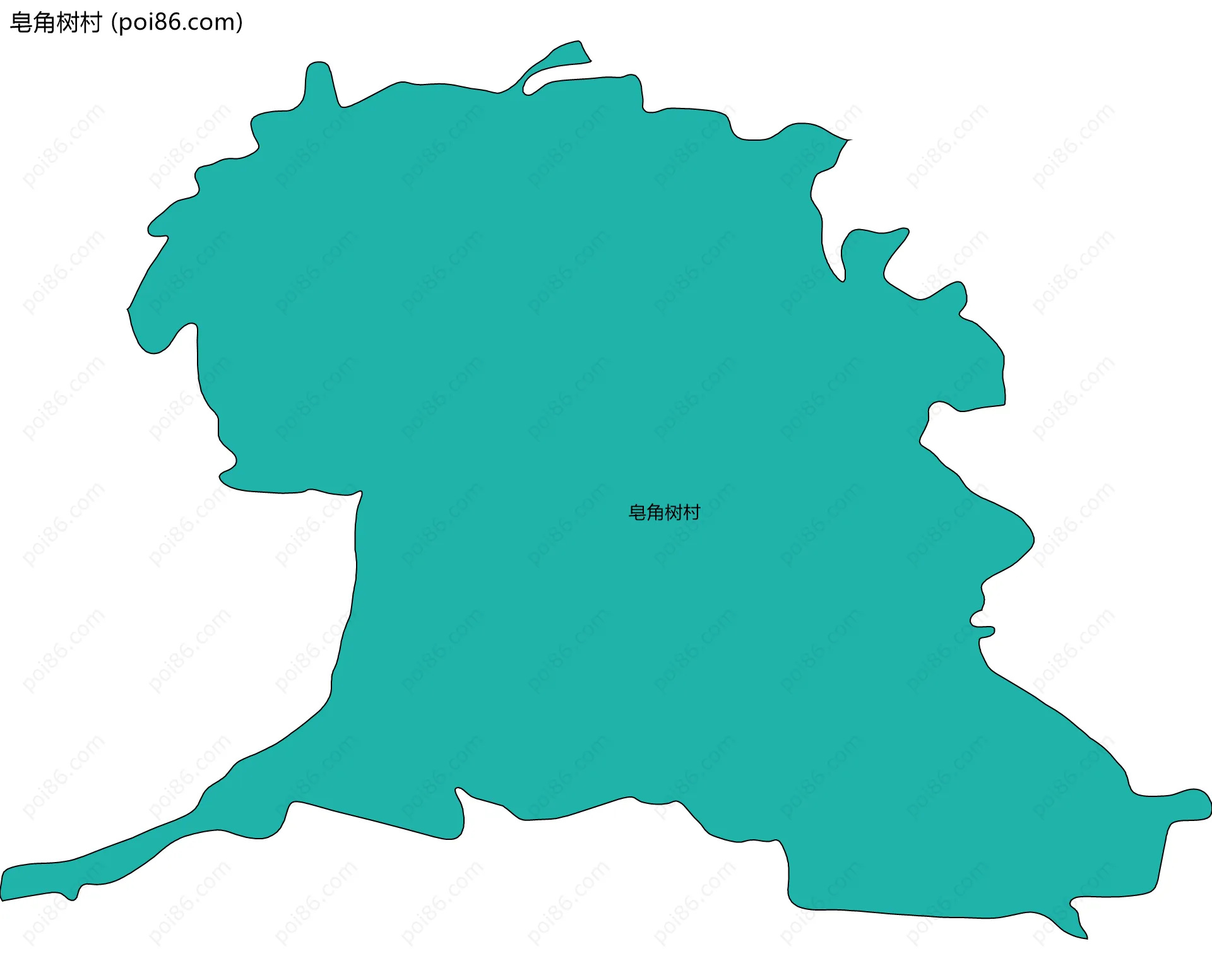 皂角树村边界地图