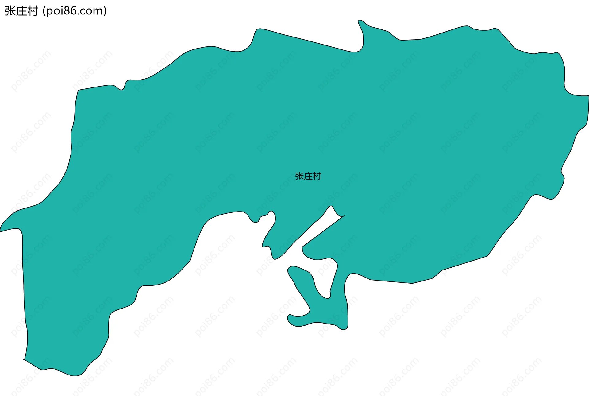 张庄村边界地图