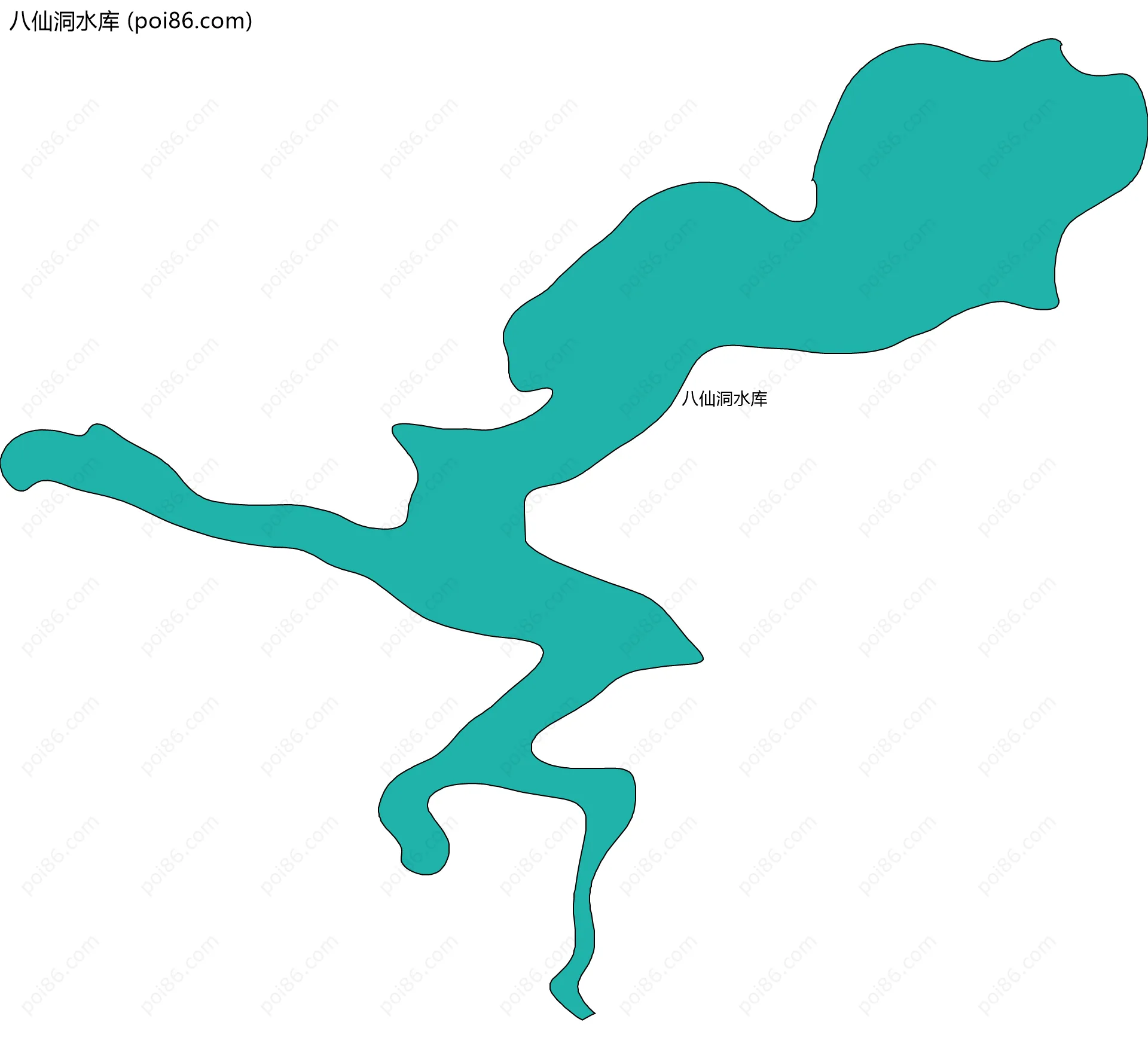 八仙洞水库边界地图