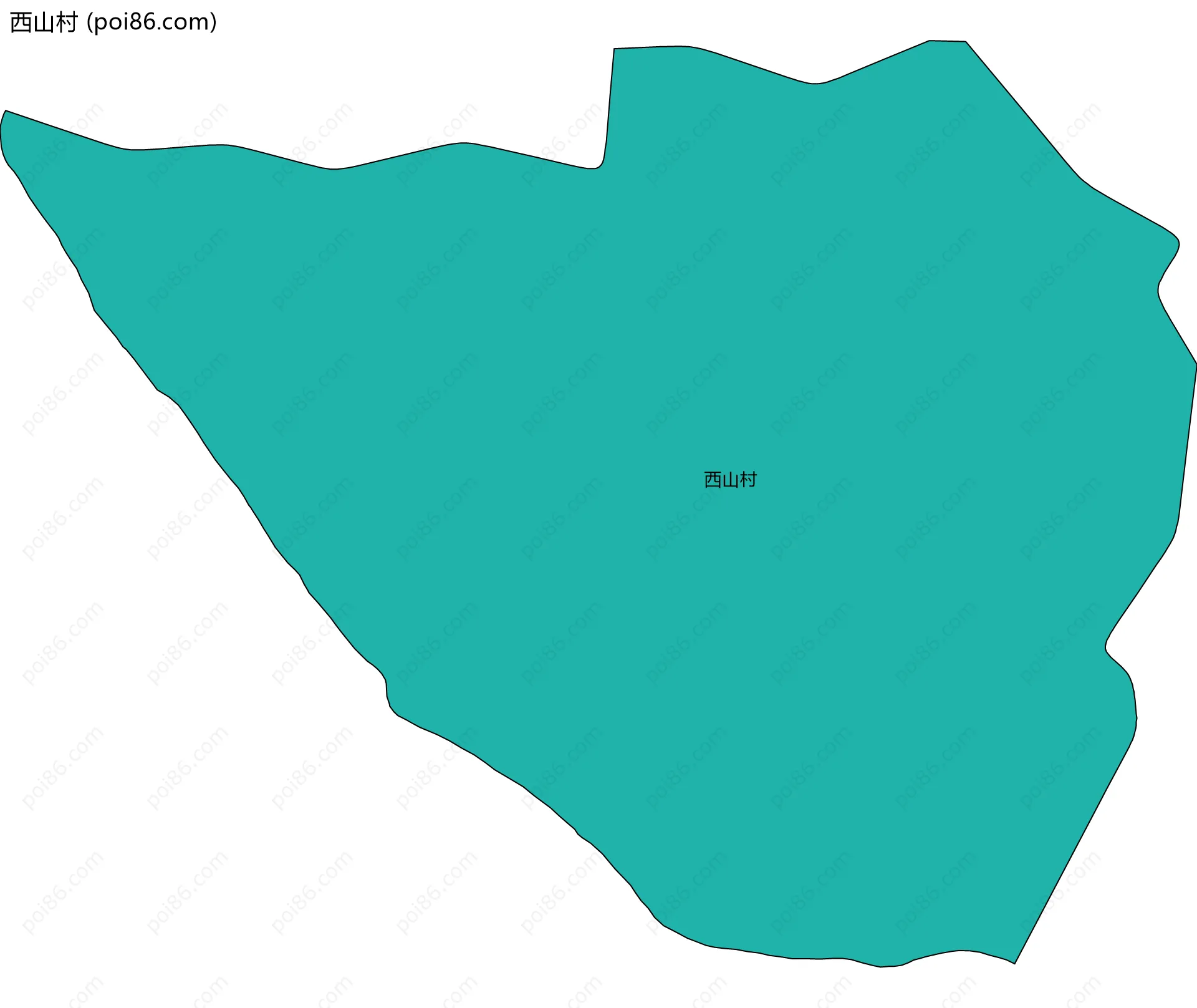 西山村边界地图