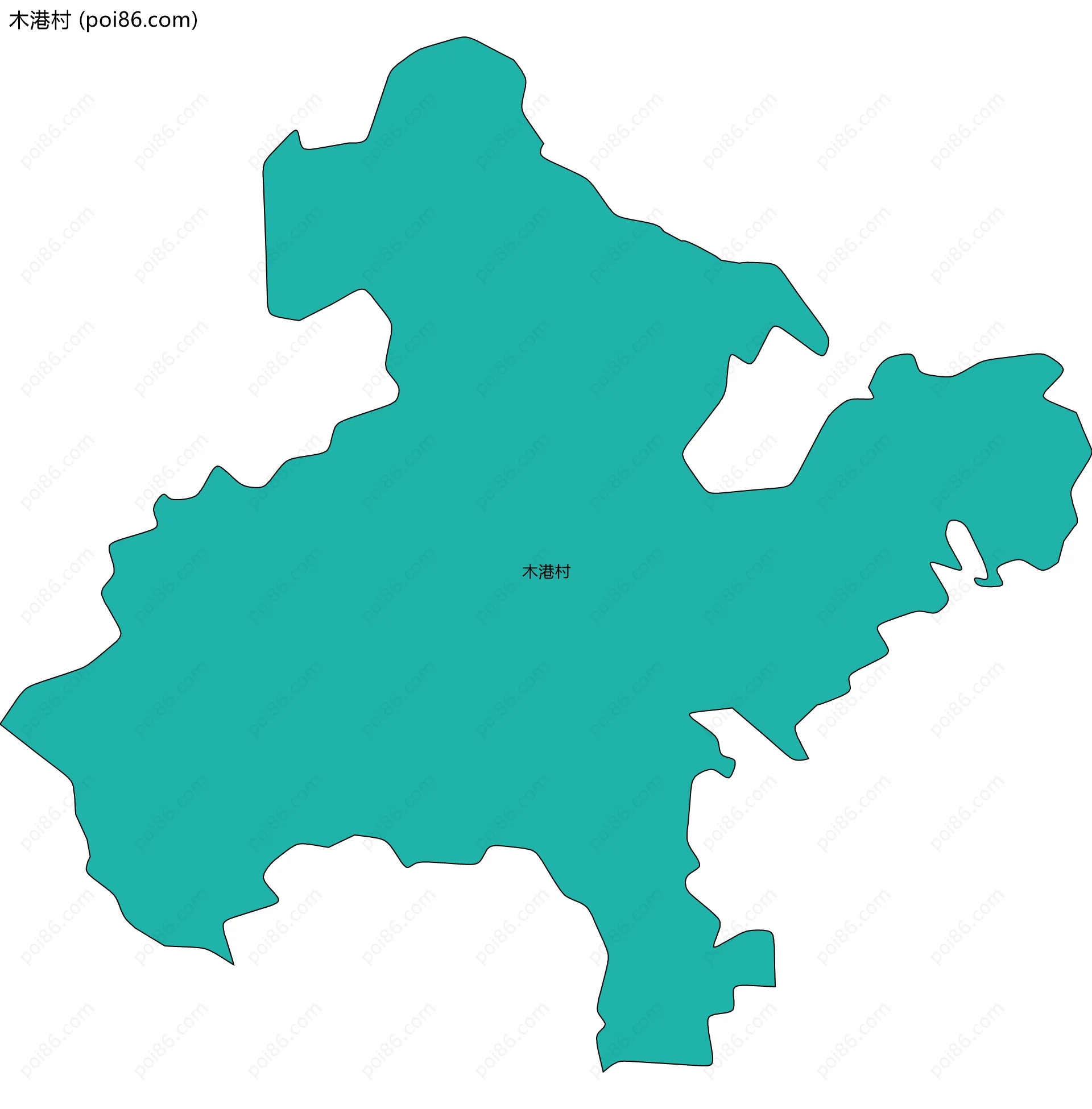 木港村边界地图