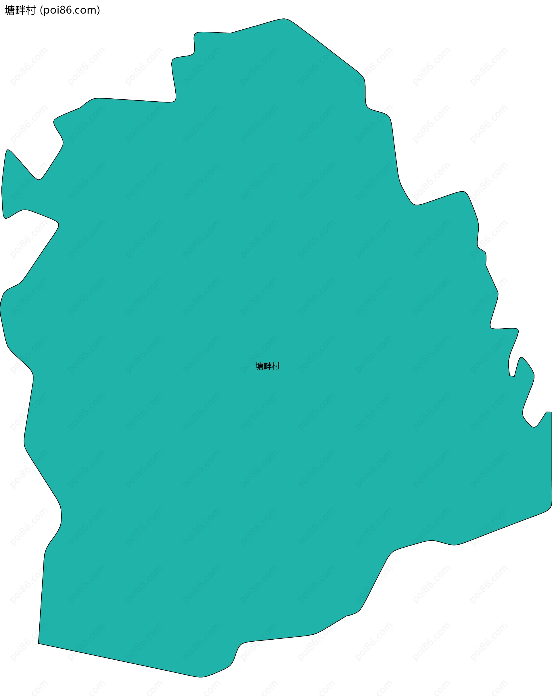 塘畔村边界地图