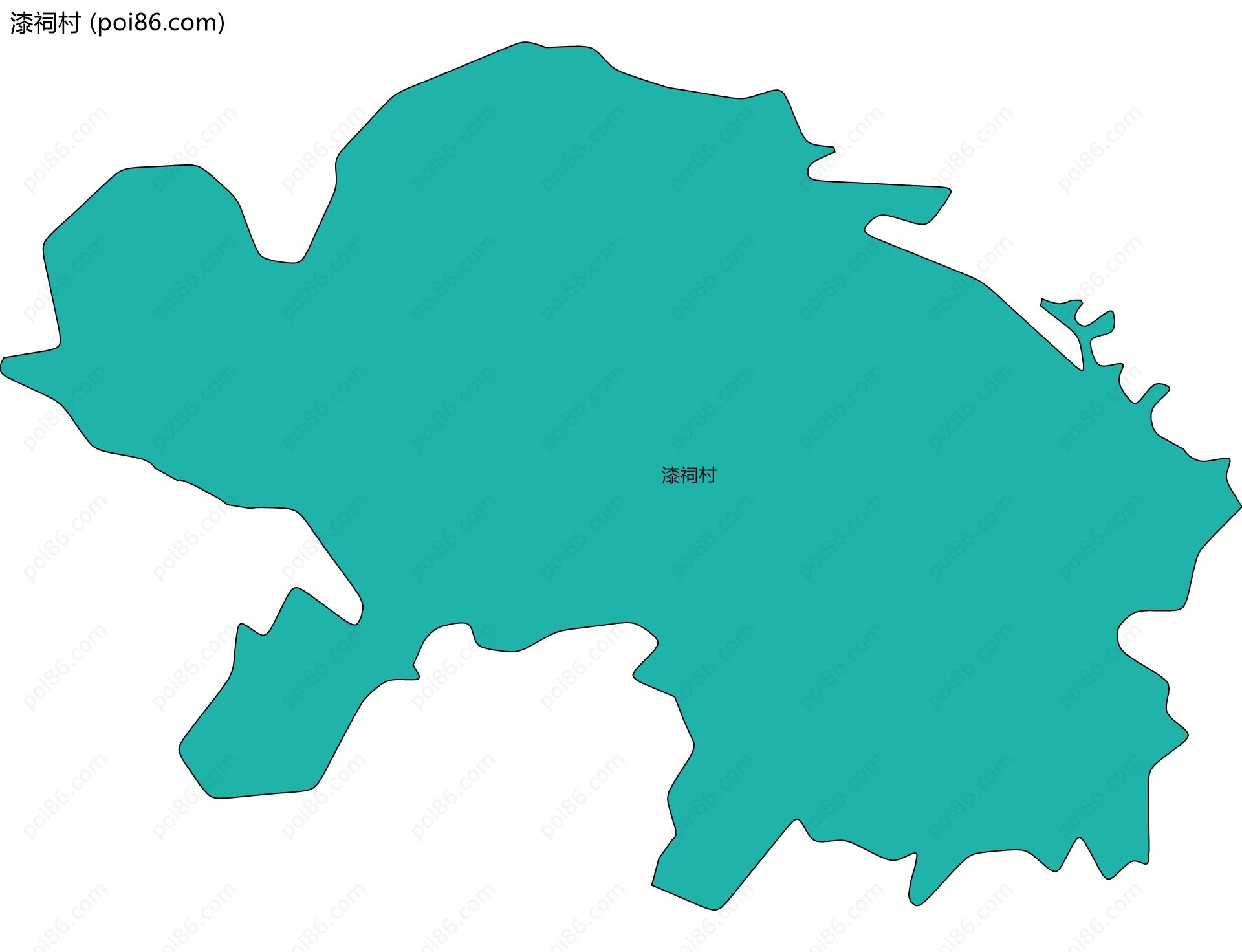 漆祠村边界地图