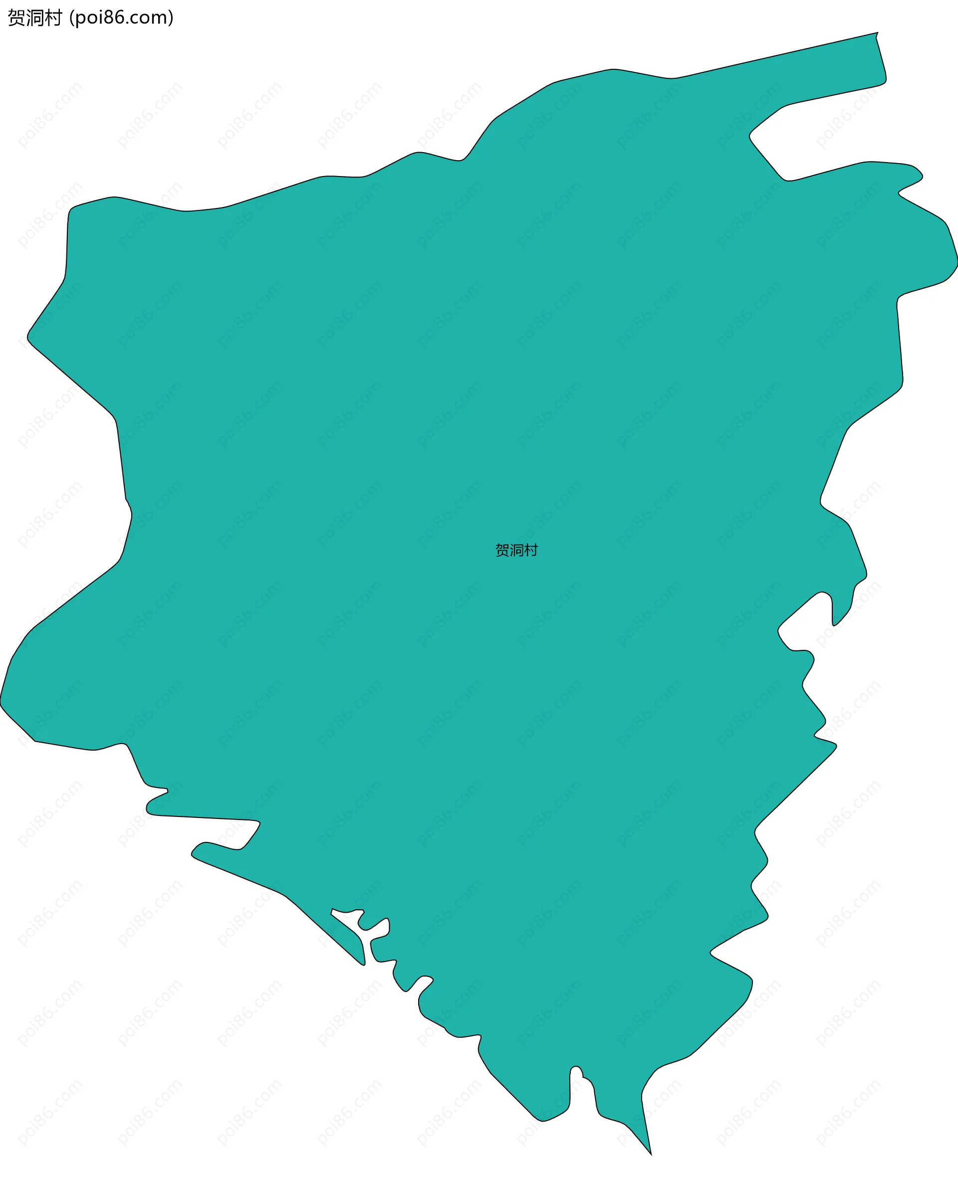 贺洞村边界地图