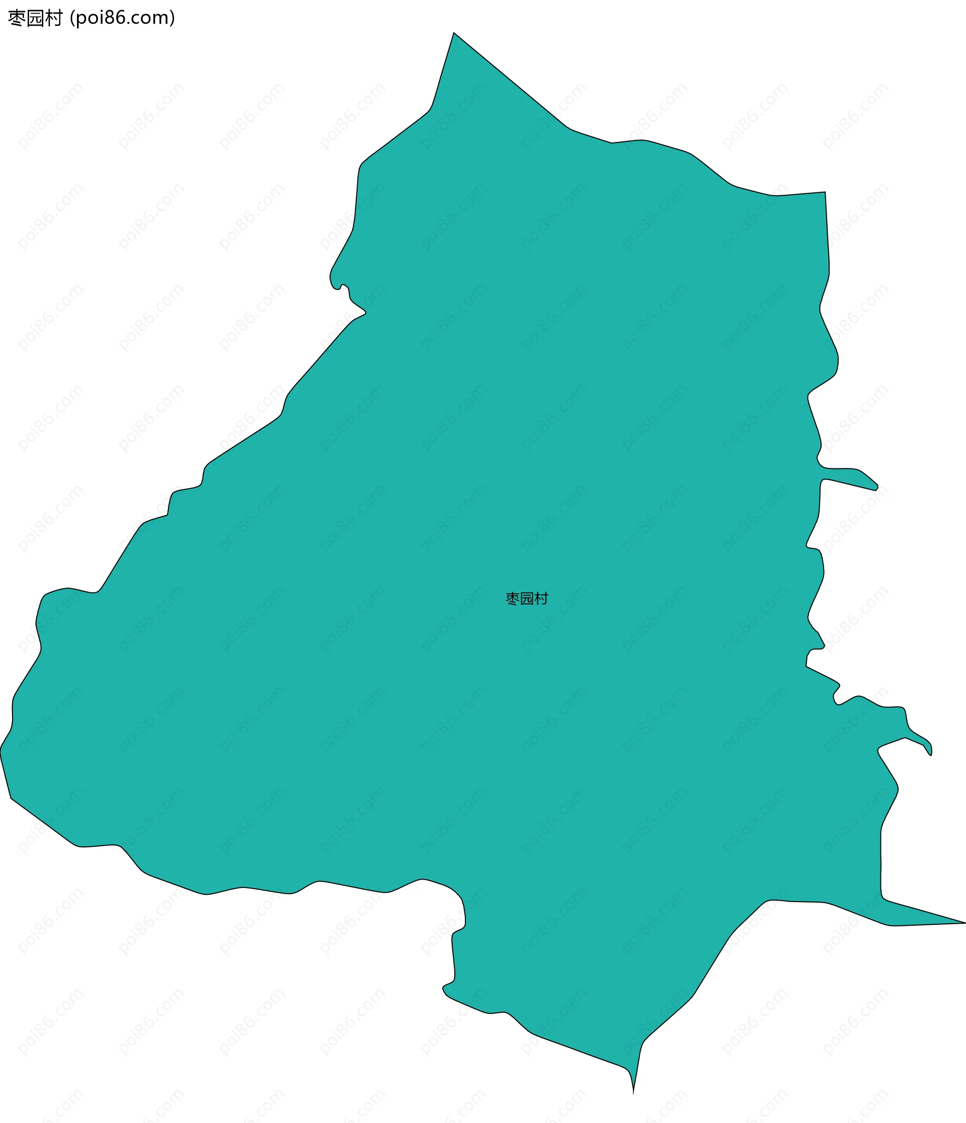 枣园村边界地图